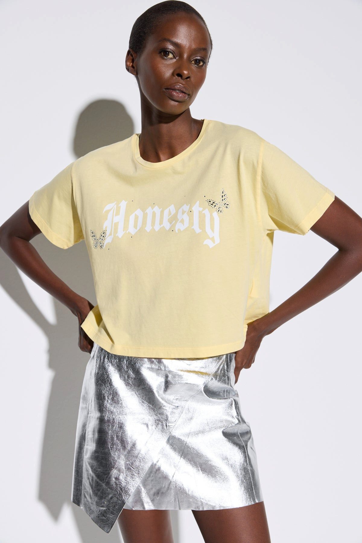 T-Shirt Bedrucktes Crop-T-Shirt