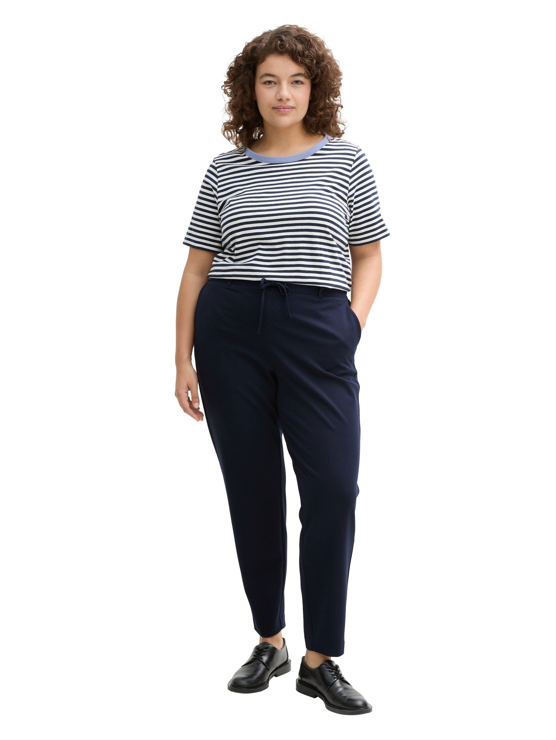 TOM TAILOR PLUS Jerseyhose mit Stretch, auch in großen Größen