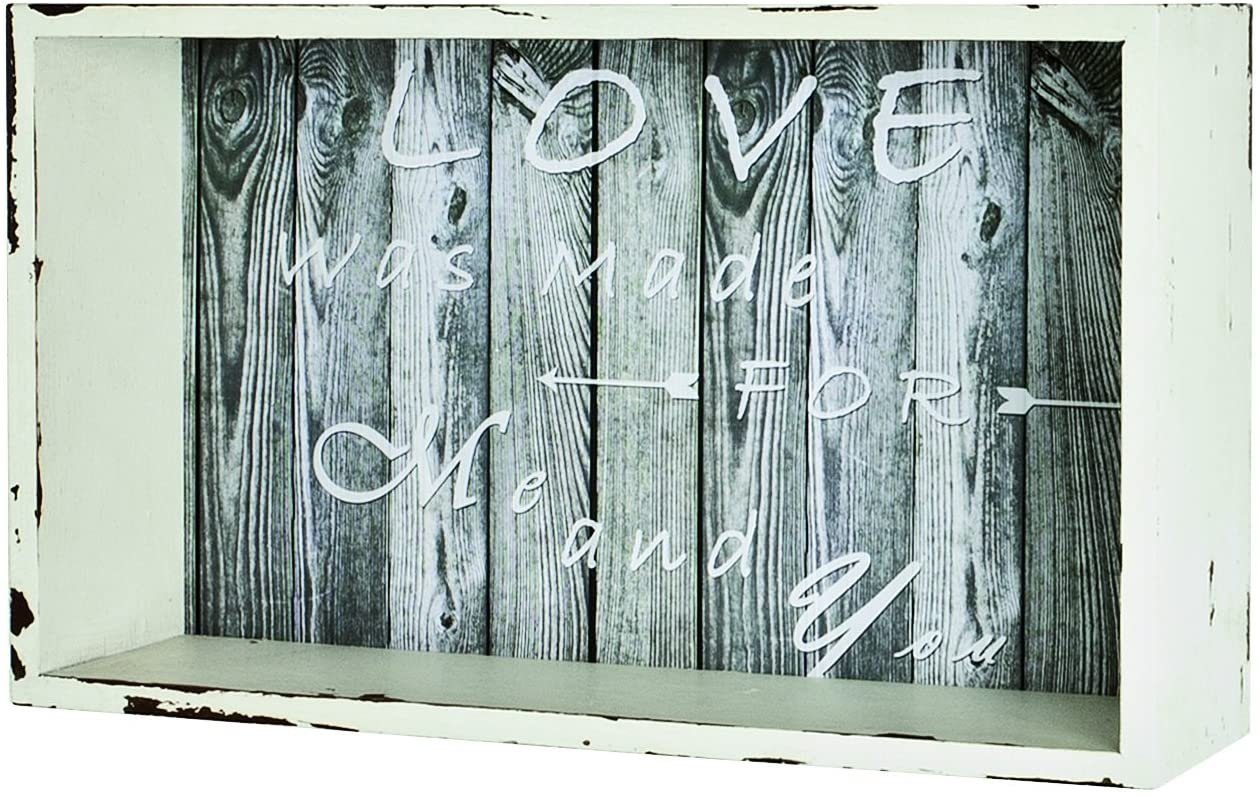 HAKU Wandregal HAKU Möbel Wandregal - grau-weiß - H. 20cm x B. 33cm