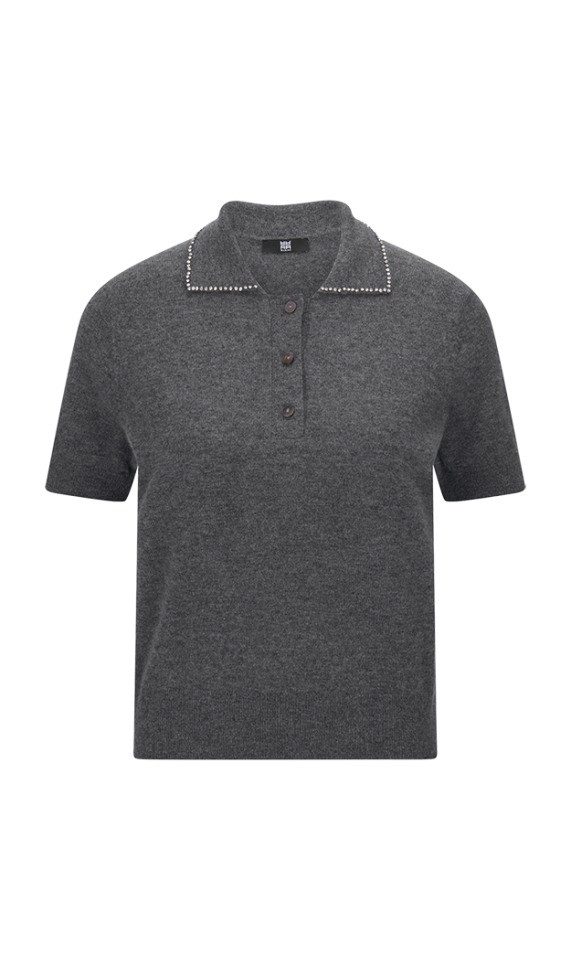 Riani Strickpullover Strick-Poloshirt aus Woll-Kaschmir-Mix - Regular Fit