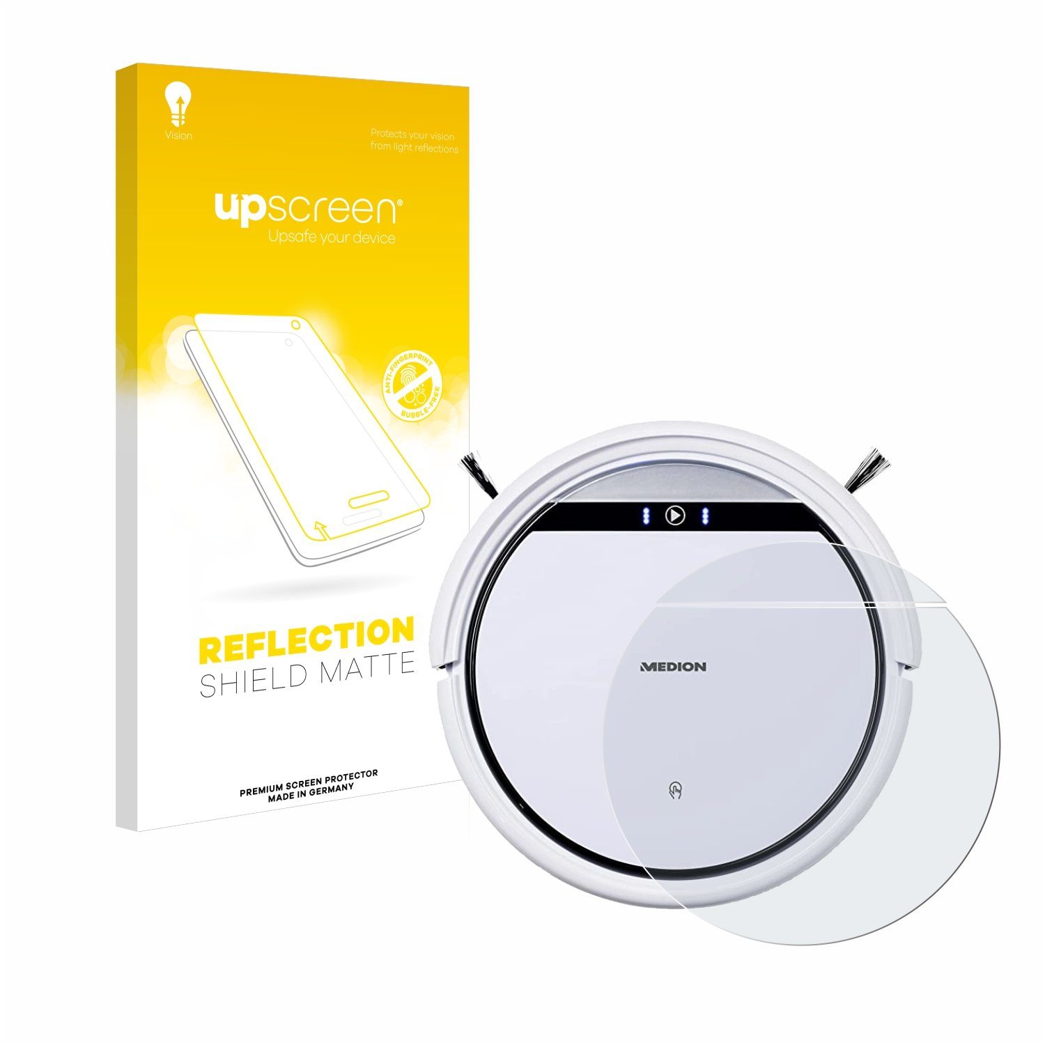 upscreen Schutzfolie für MEDION Robot Vacuum Cleaner MD 18510 E32, Displayschutzfolie, Folie matt entspiegelt Anti-Reflex