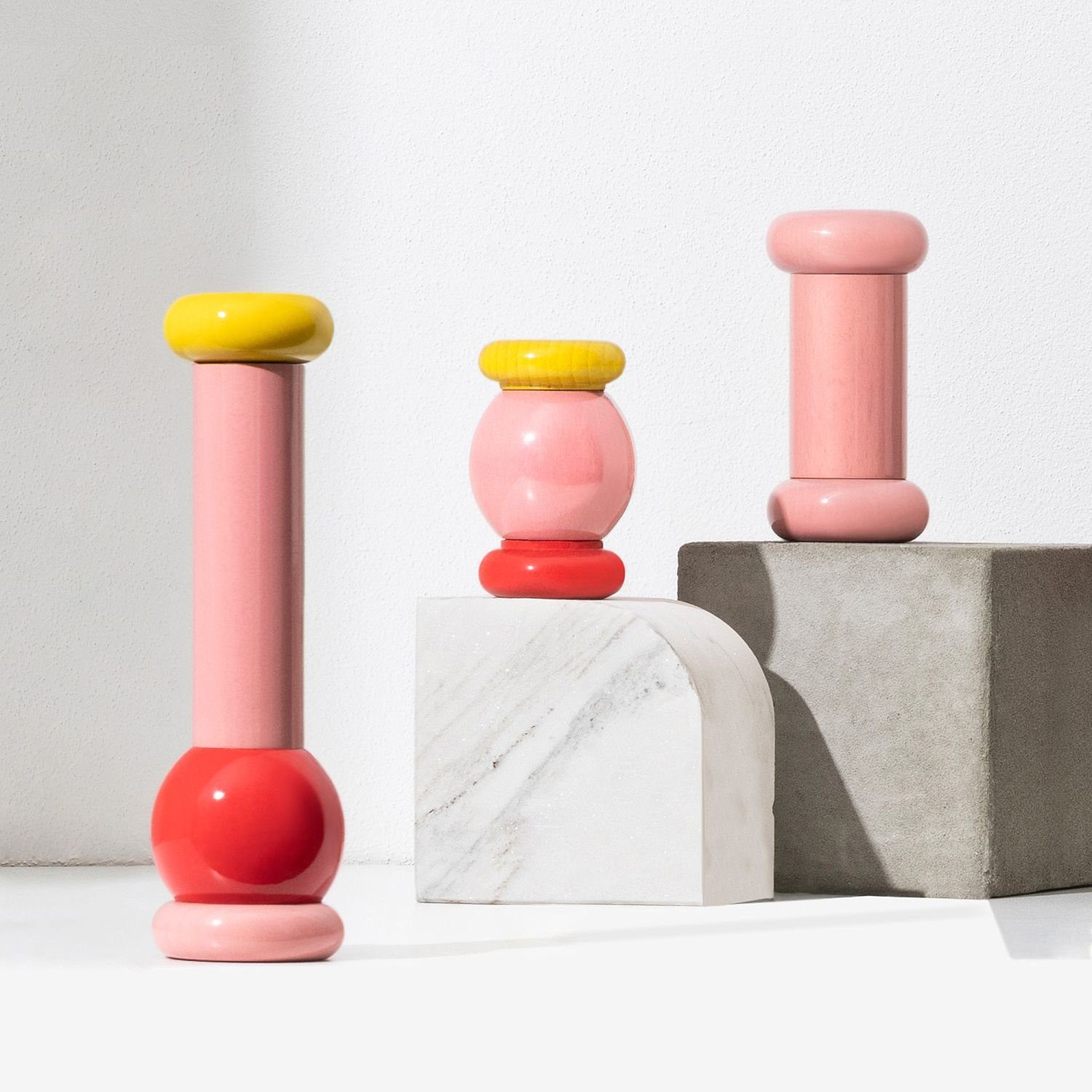 Alessi Salz-/Pfeffermühle Sottsass Collection Medium Rosa manuell
