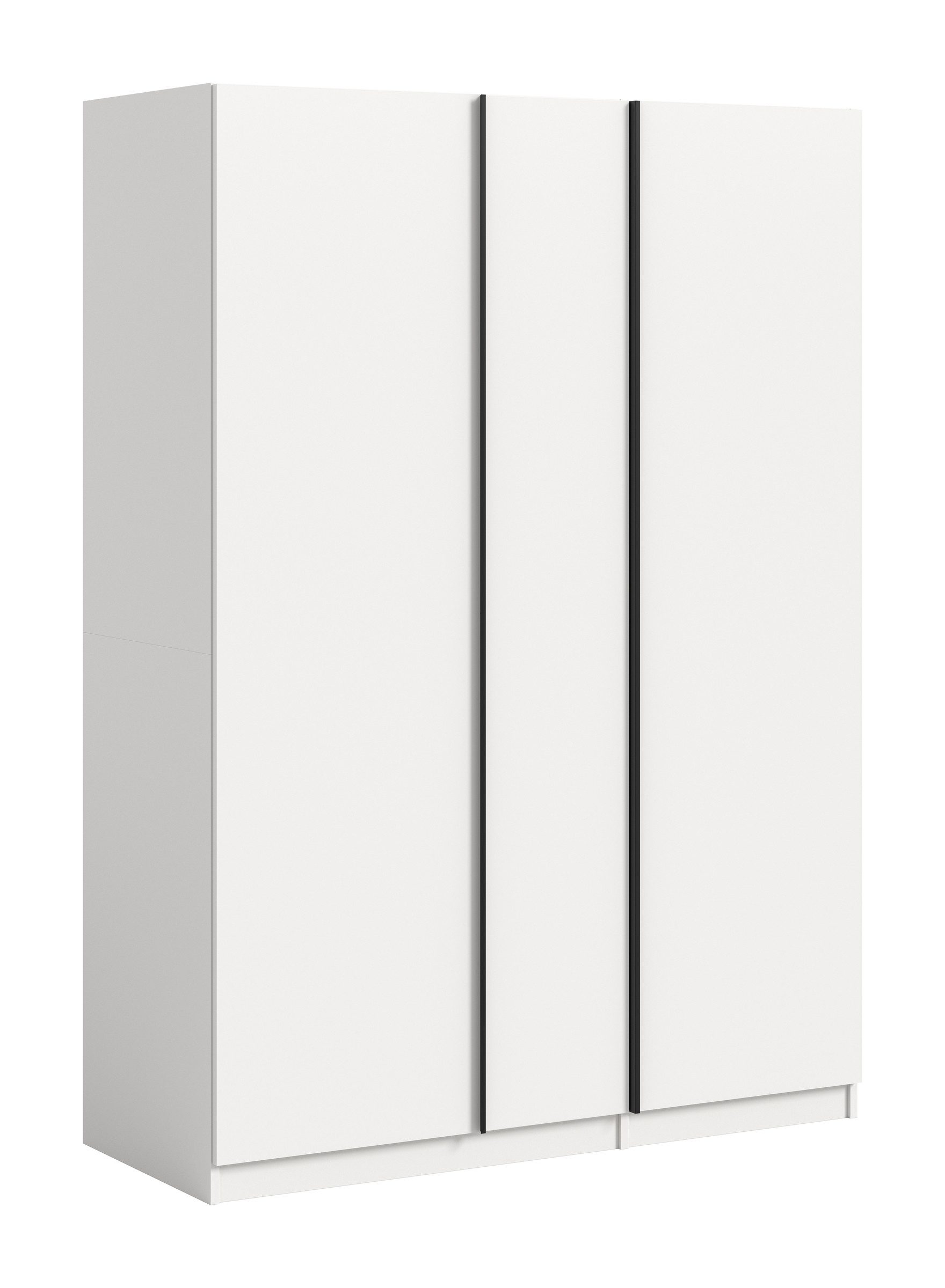 freiraum Kleiderschrank Kleiderschrank >Oakland< in Weiß - 230x183x53cm (BxHxT) in Weiß - 130x183x53cm (BxHxT)