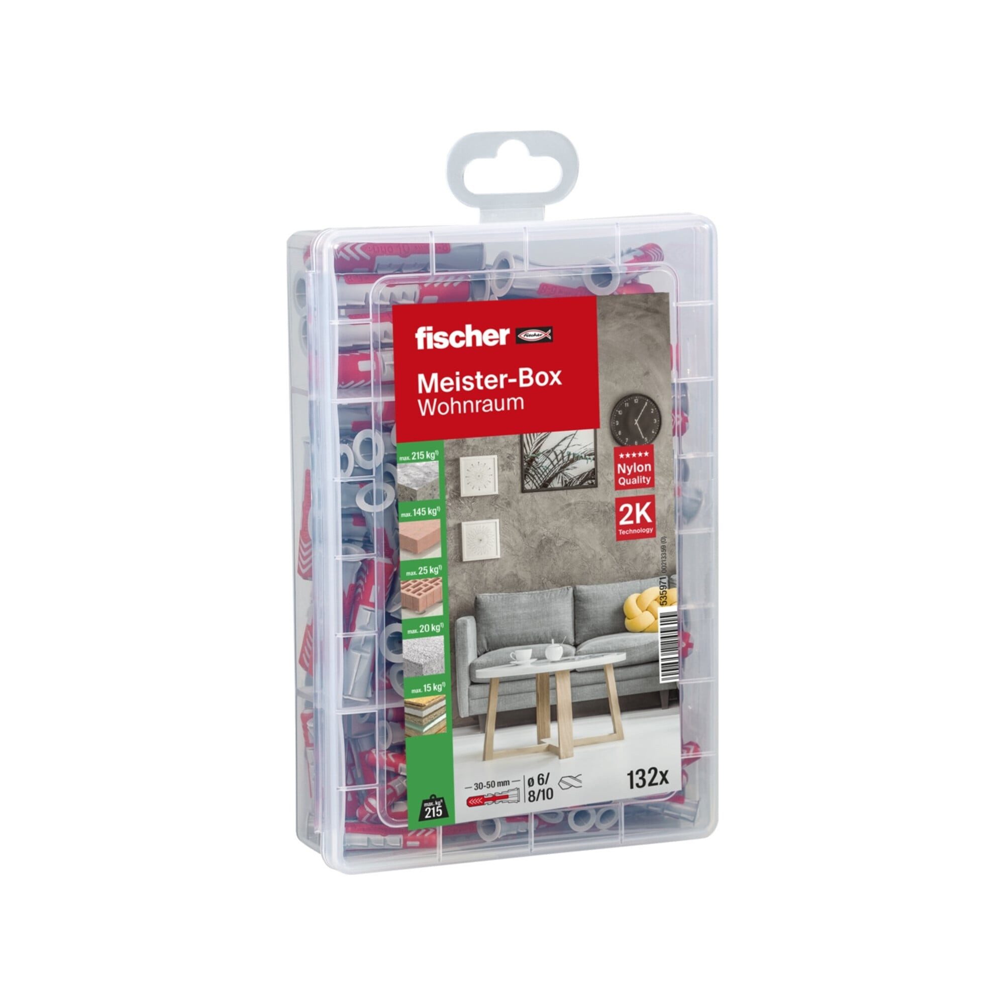 fischer Schrauben- und Dübel-Set fischer Meister-Box Wohnraum (132 Teile)