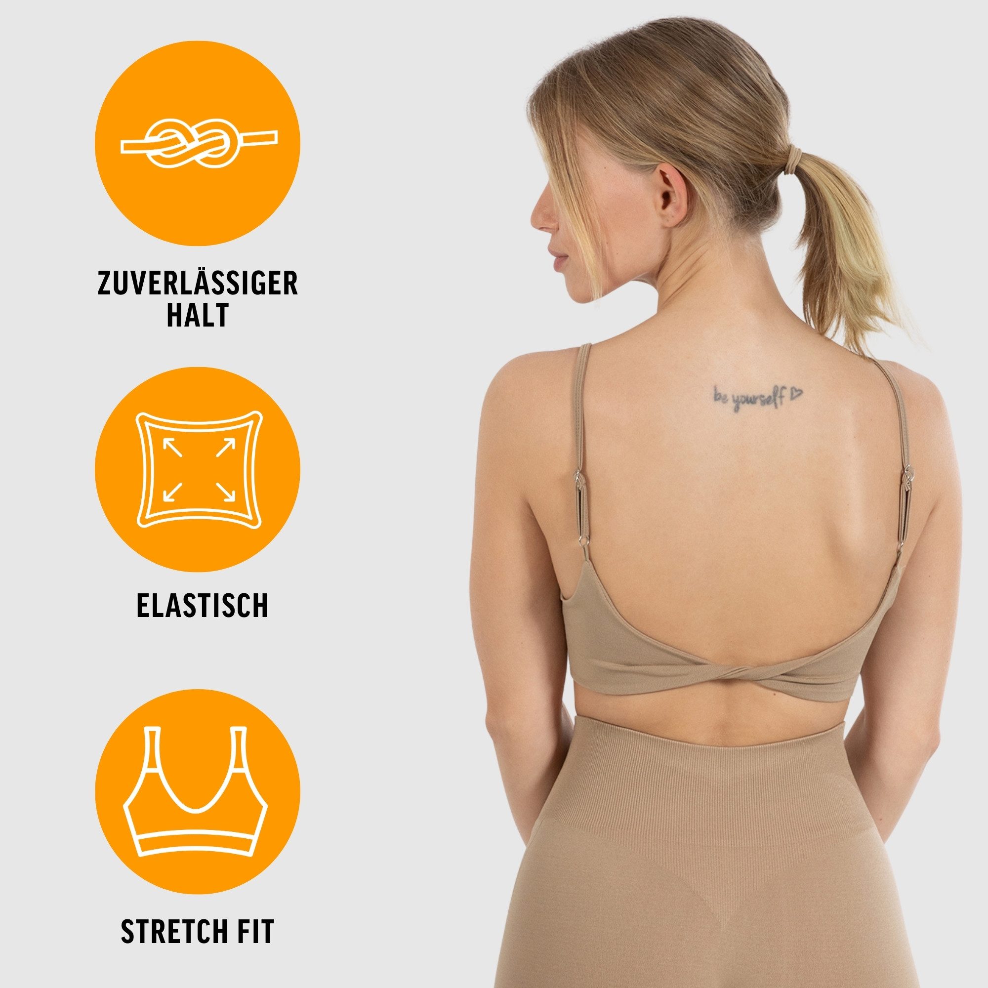 Smilodox Sport-BH Layne, Scrunch Butt Lift Sporthose, High Waist V-Shape Schweißabsorbierende blickdichte Trainingshose, Sport Fitness Yoga