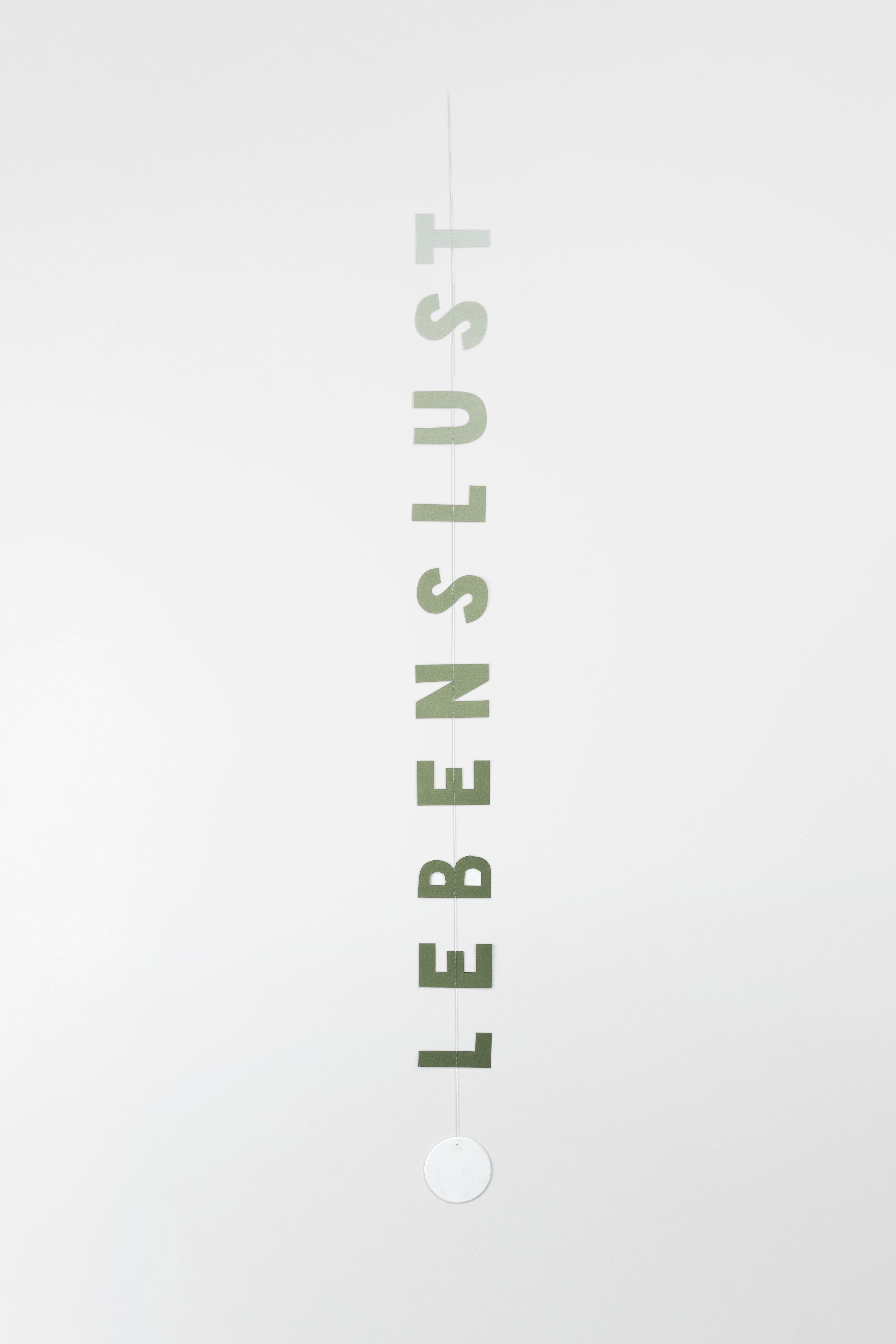 Räder Design Girlande Textkette Papierkette Lebenslust von räder schöner Spruch Leben Länge: