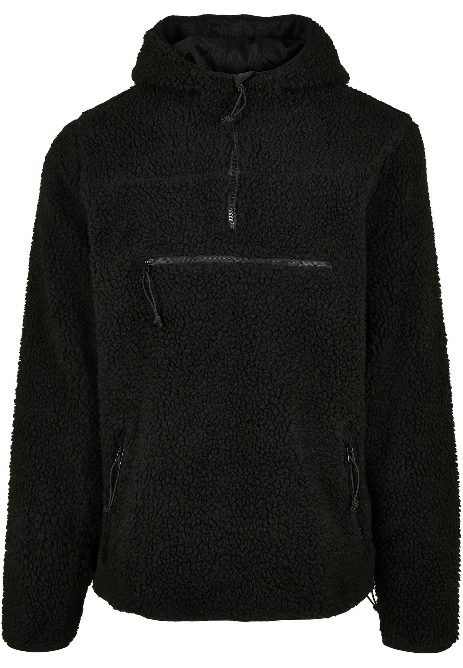 Brandit Sommerjacke Herren Teddyfleece Worker Pullover Jacket (1-St) black
