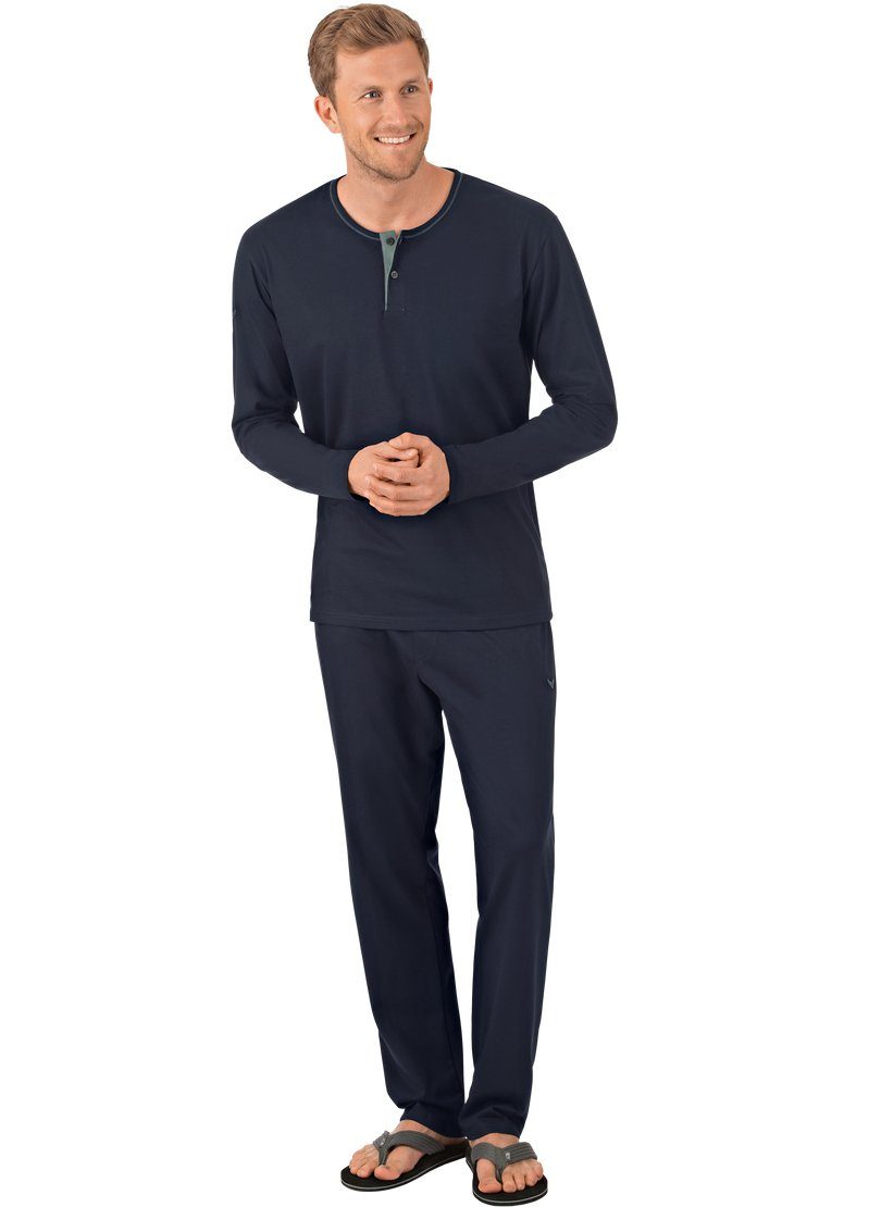 Trigema Schlafanzug TRIGEMA Bio-Baumwolle Bequemer Schlafanzug (kbA) aus