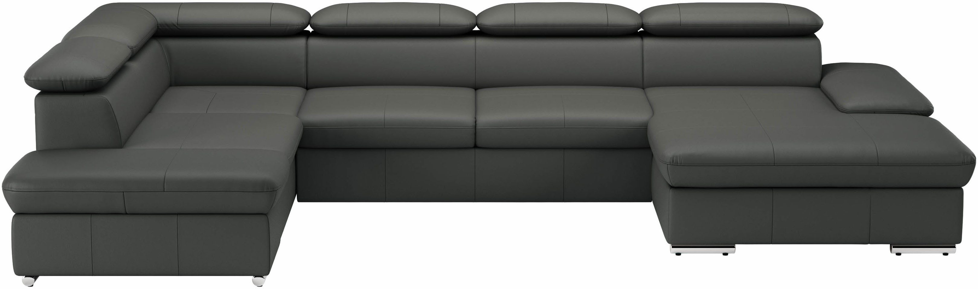 sit&more Wohnlandschaft Valantine U-Form, B: 349 cm, mit Arm- & Kopfteilverstellung, optional mit Bettfunktion