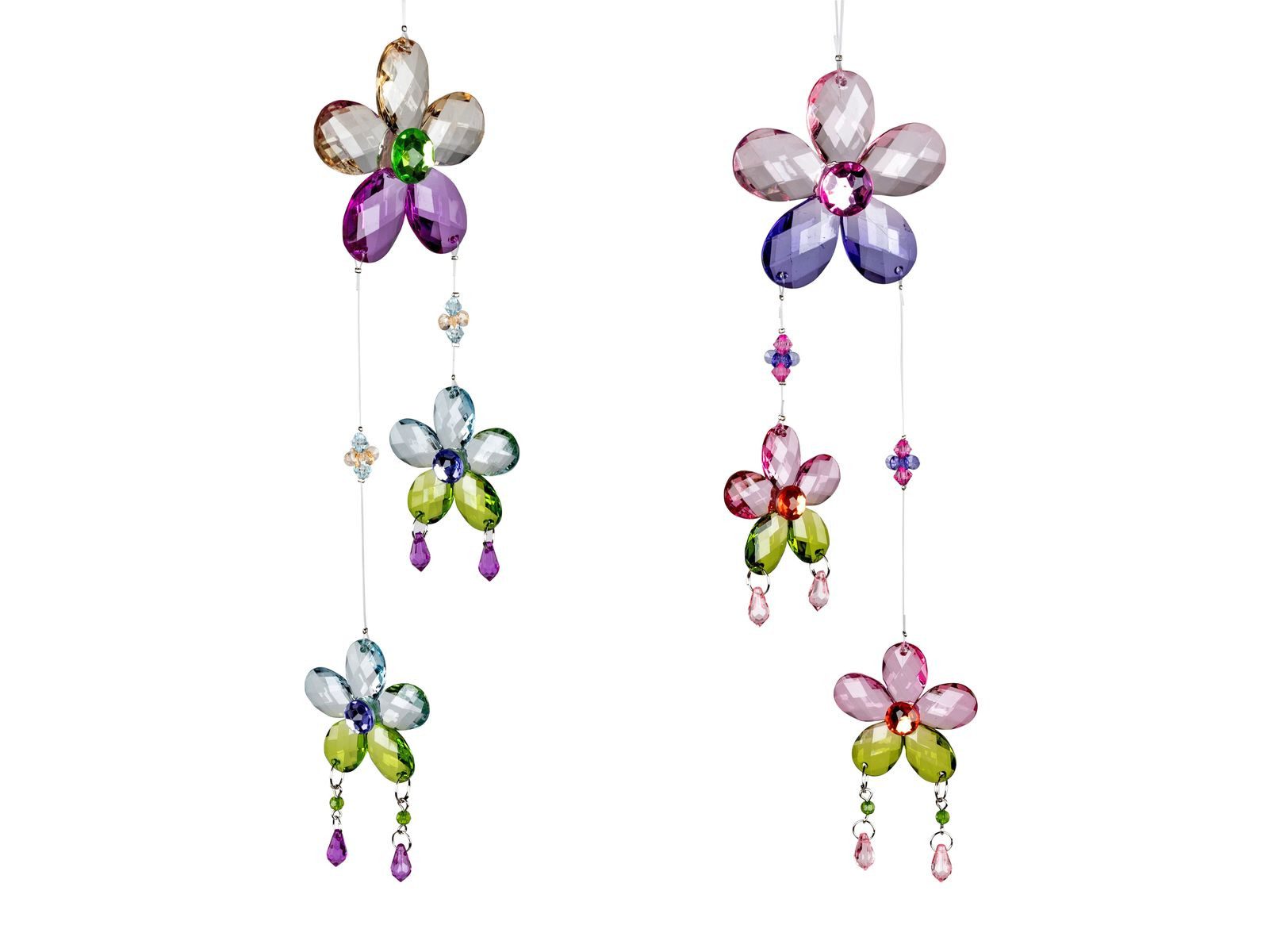 formano Hängedekoration 2er Set Girlande Blumen 28 cm Fensterdeko Hänger hängend (2-er Set)