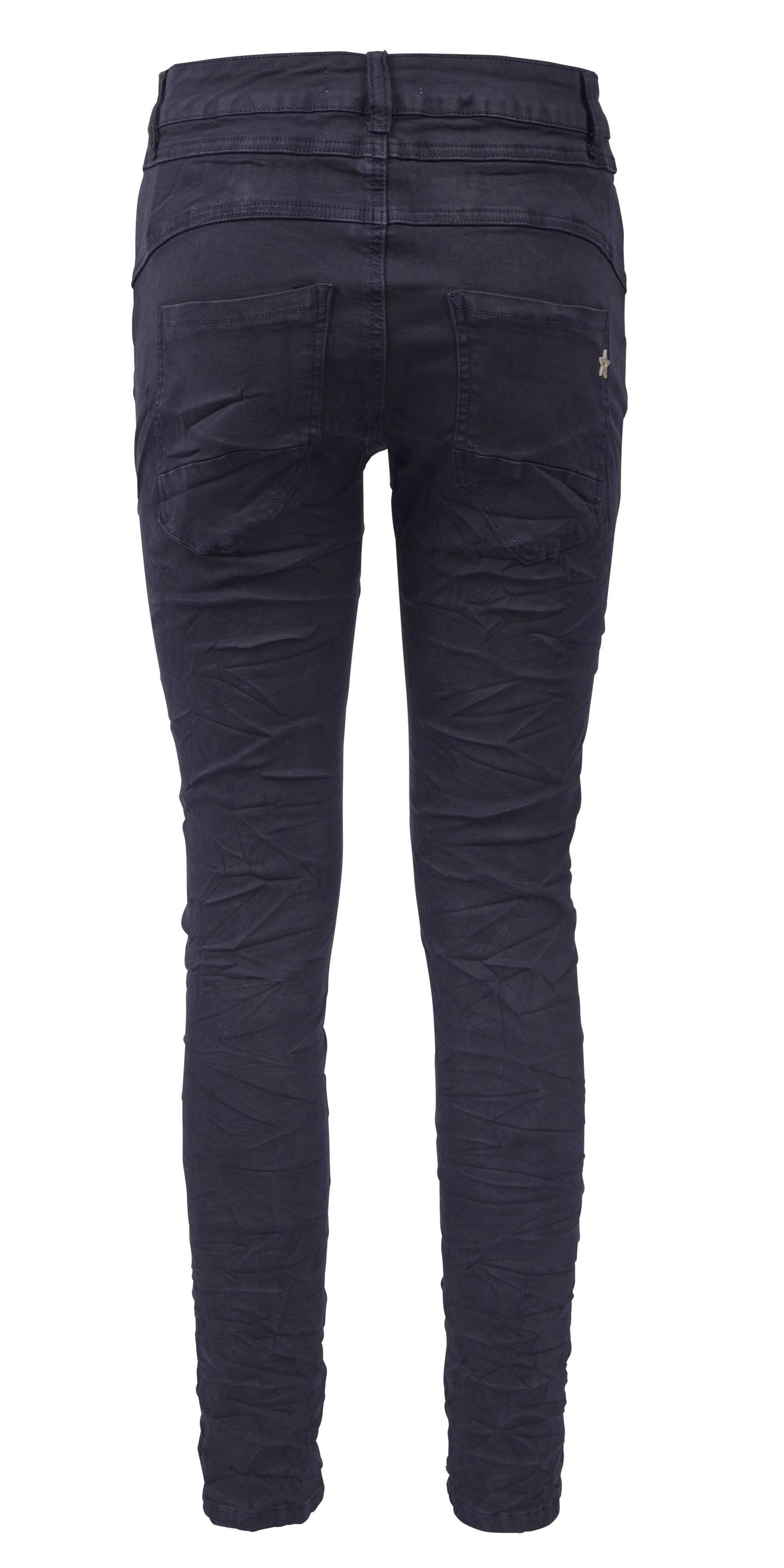 Regular-fit-Jeans Stretch Five-Pocket Crash-Look im Blau Jeans Jewelly
