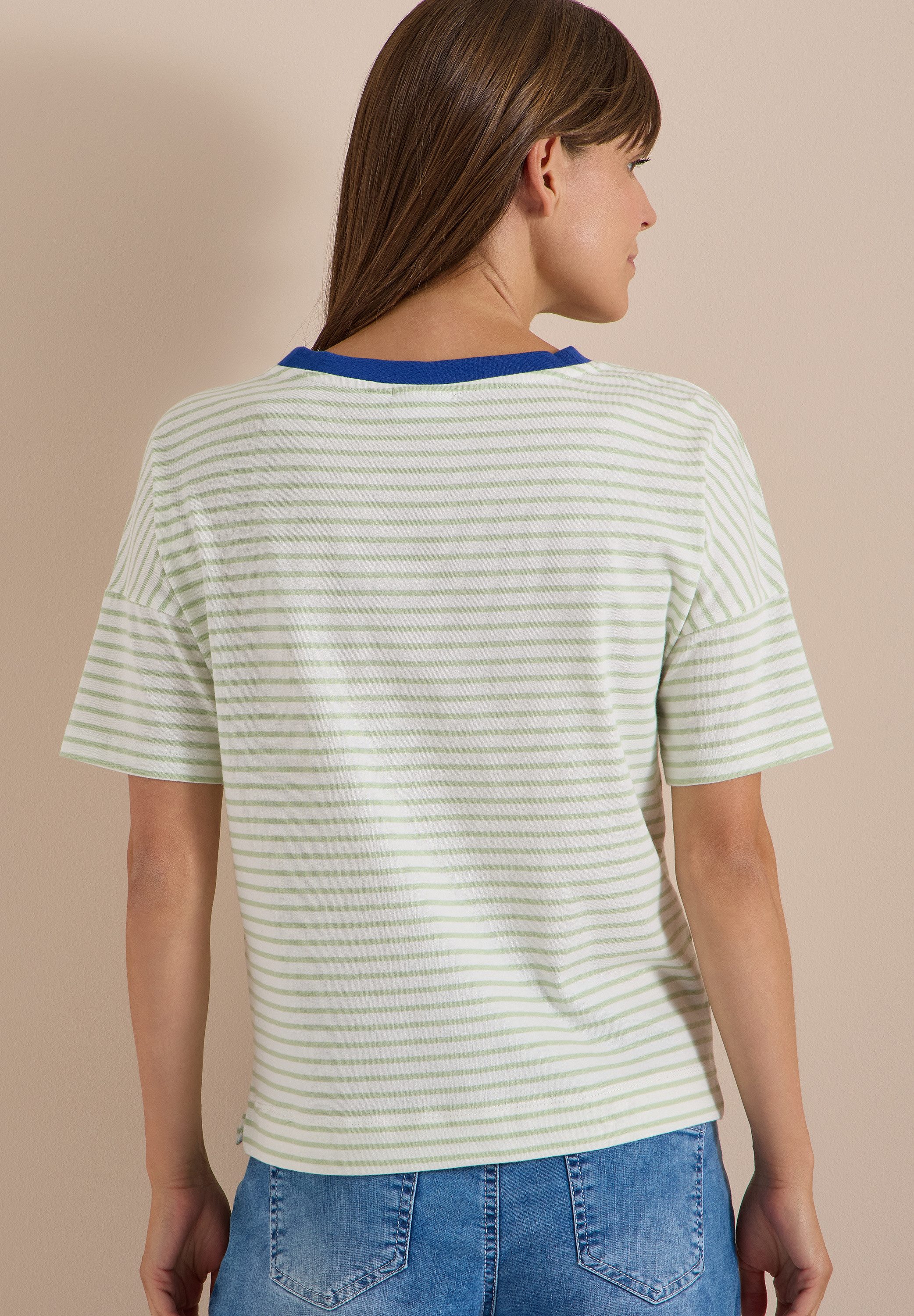 CECIL T-Shirt Jerseyshirt mit Streifen, Baumwolle