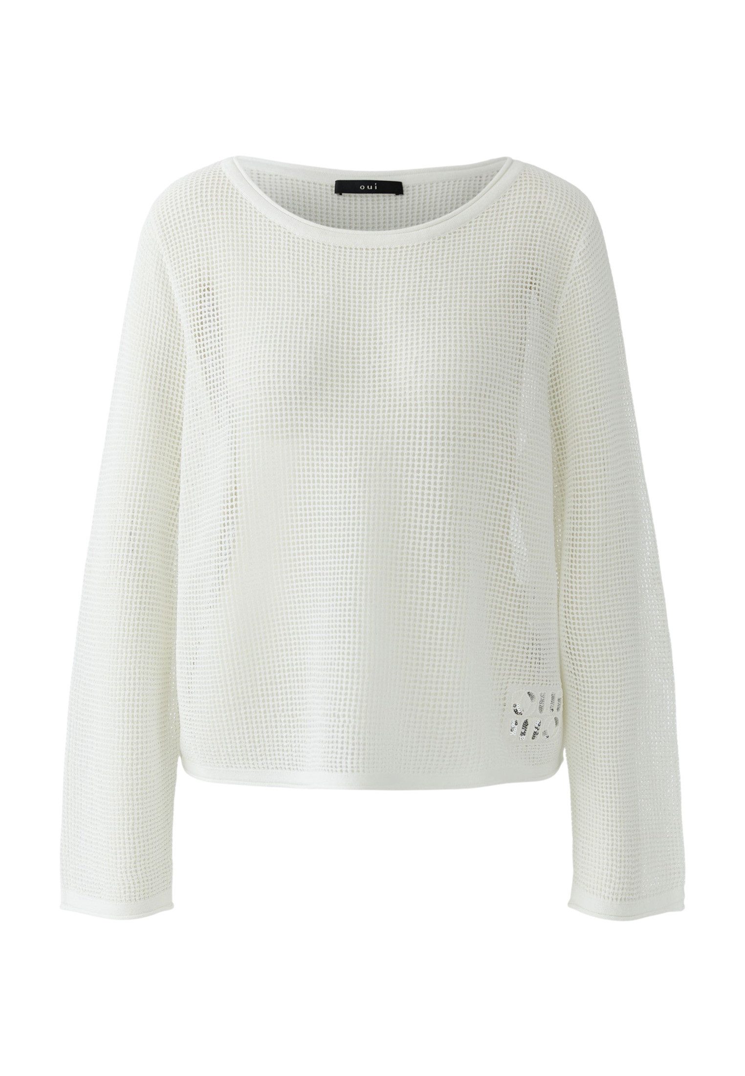 Oui Rundhalspullover