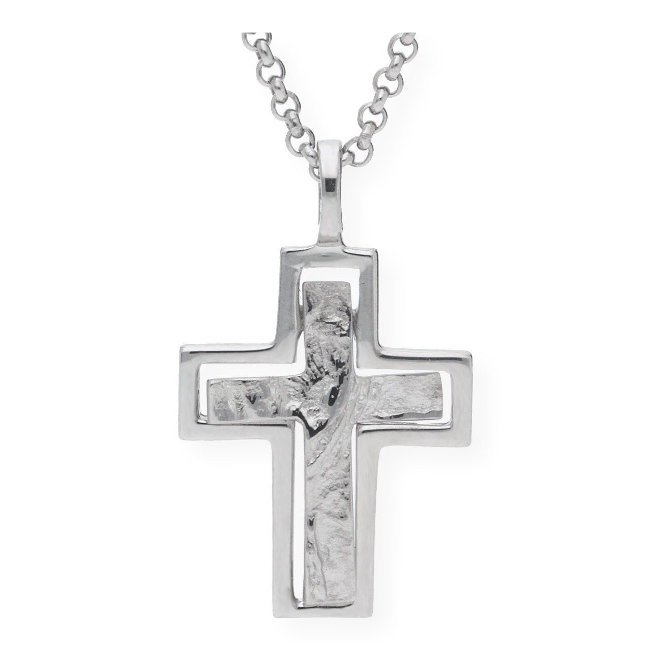 Kreuzanhänger JuwelmaLux Anhänger 925/000 Sterling Silber Kreuz JL20-02-0601