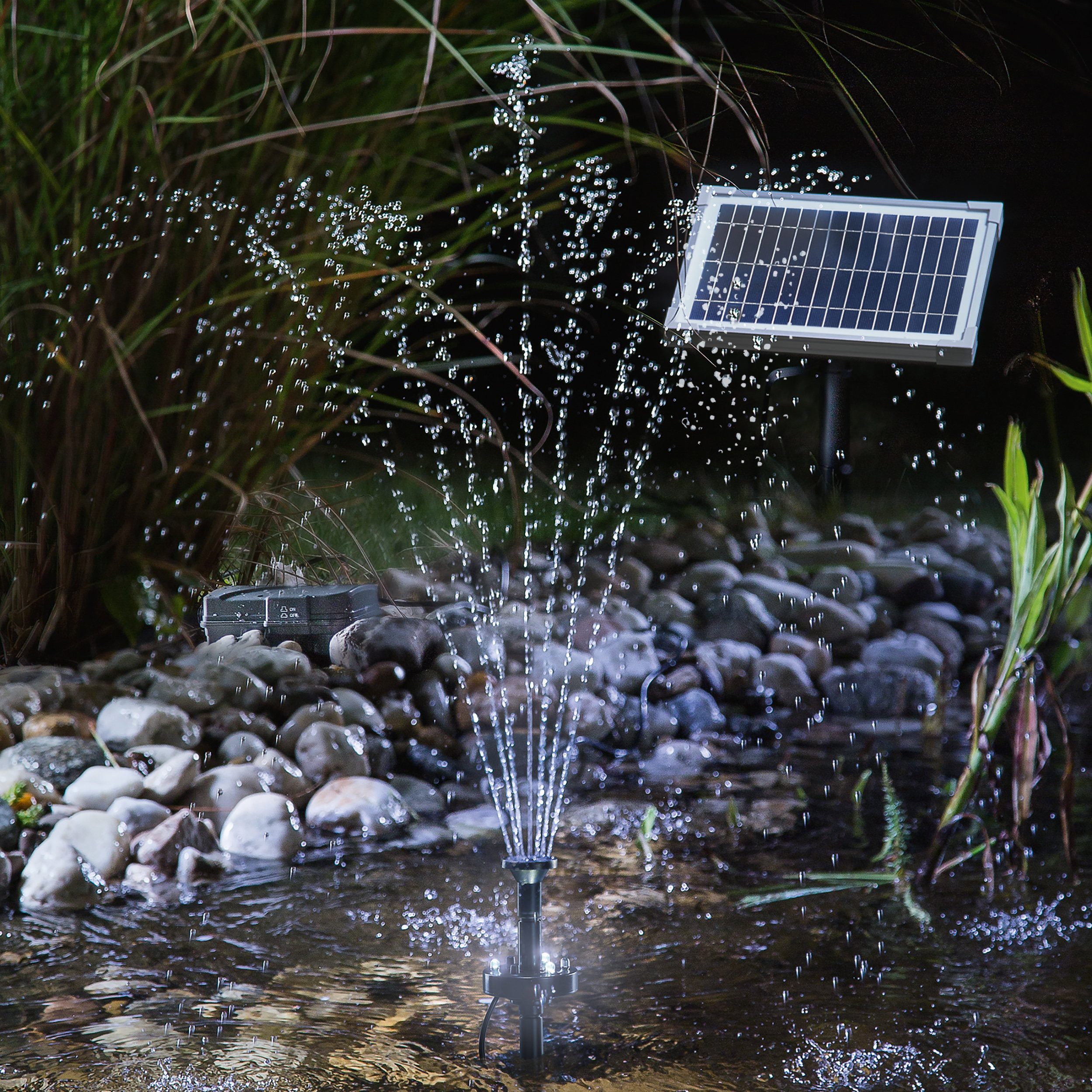 esotec Teichfilter esotec Solar Unterwasser Teichfilterset 5/160 LED, LiFePo Akku 101069 (Komplettset) – Bild 4 von 5