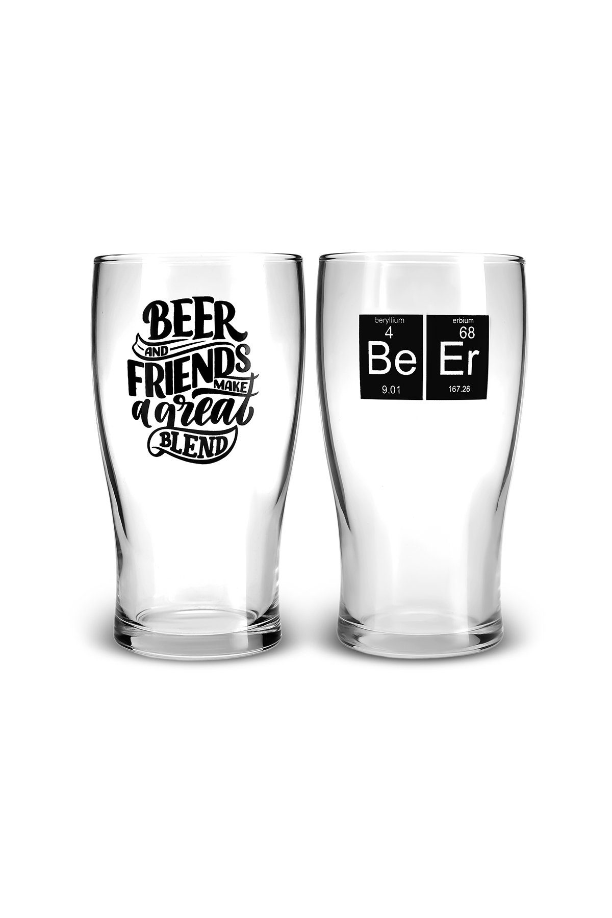 2 Glas, Glas Personen, Beerbecher für Bierglas-set 454ml Karaca