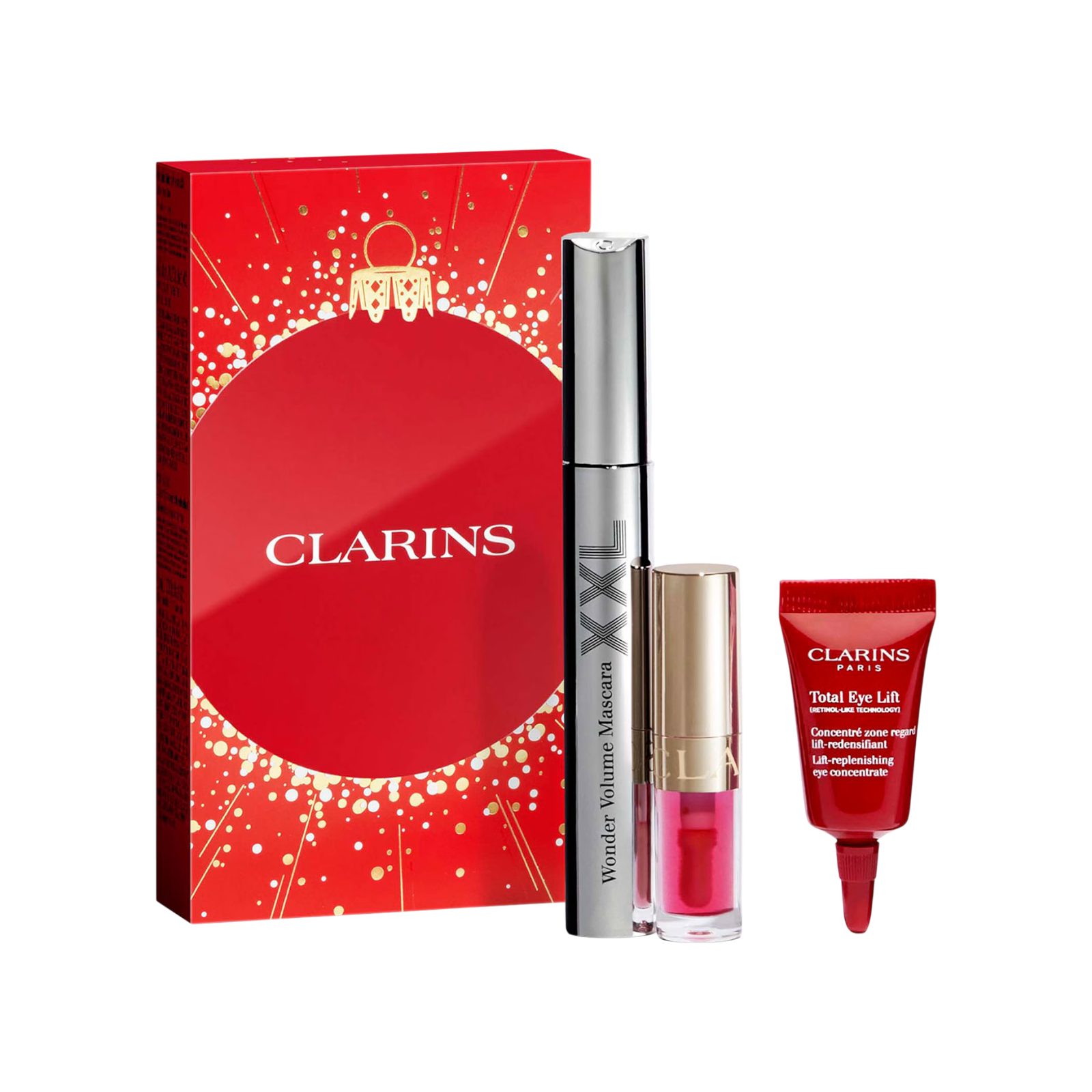 Clarins Make-up Set Clarins Mini Make-up Set – Mascara, Lip Stain & Lippenöl (Reisegrößen), 3-tlg.