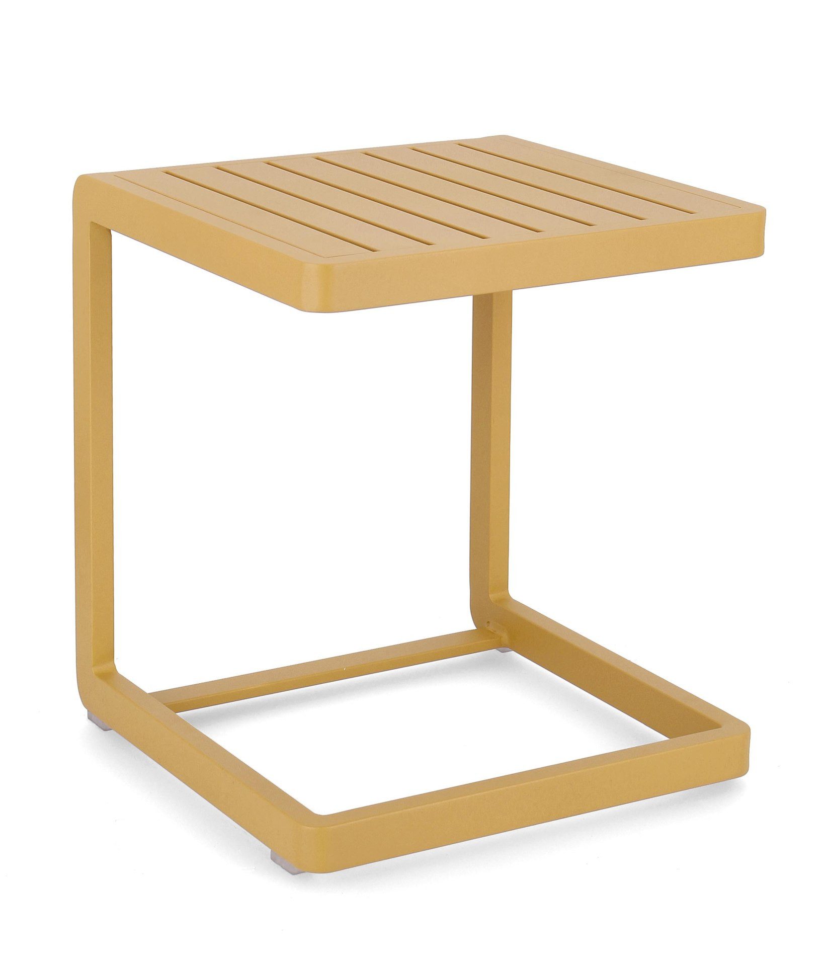 Feeling4Home Beistelltisch Konnor aus Aluminium, Senf