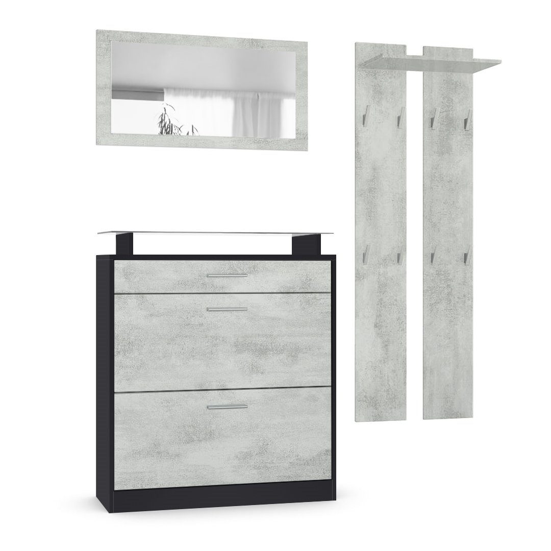 Vladon Garderoben-Set Loret, (Garderobe Set bestehend günstig online kaufen
