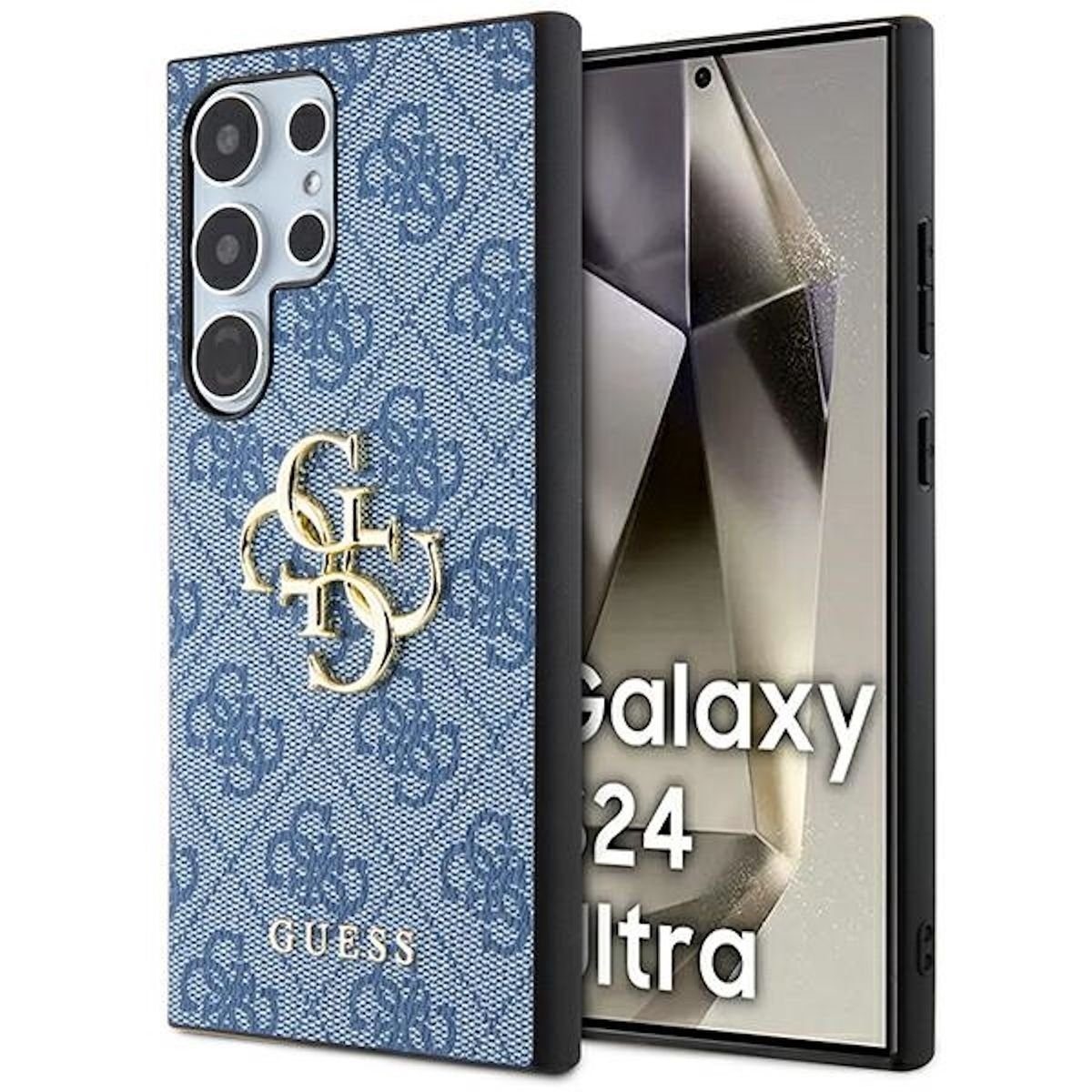 Guess Smartphone-Hülle Guess Samsung Galaxy S24 Ultra 4G Big Metal Logo Hardcase