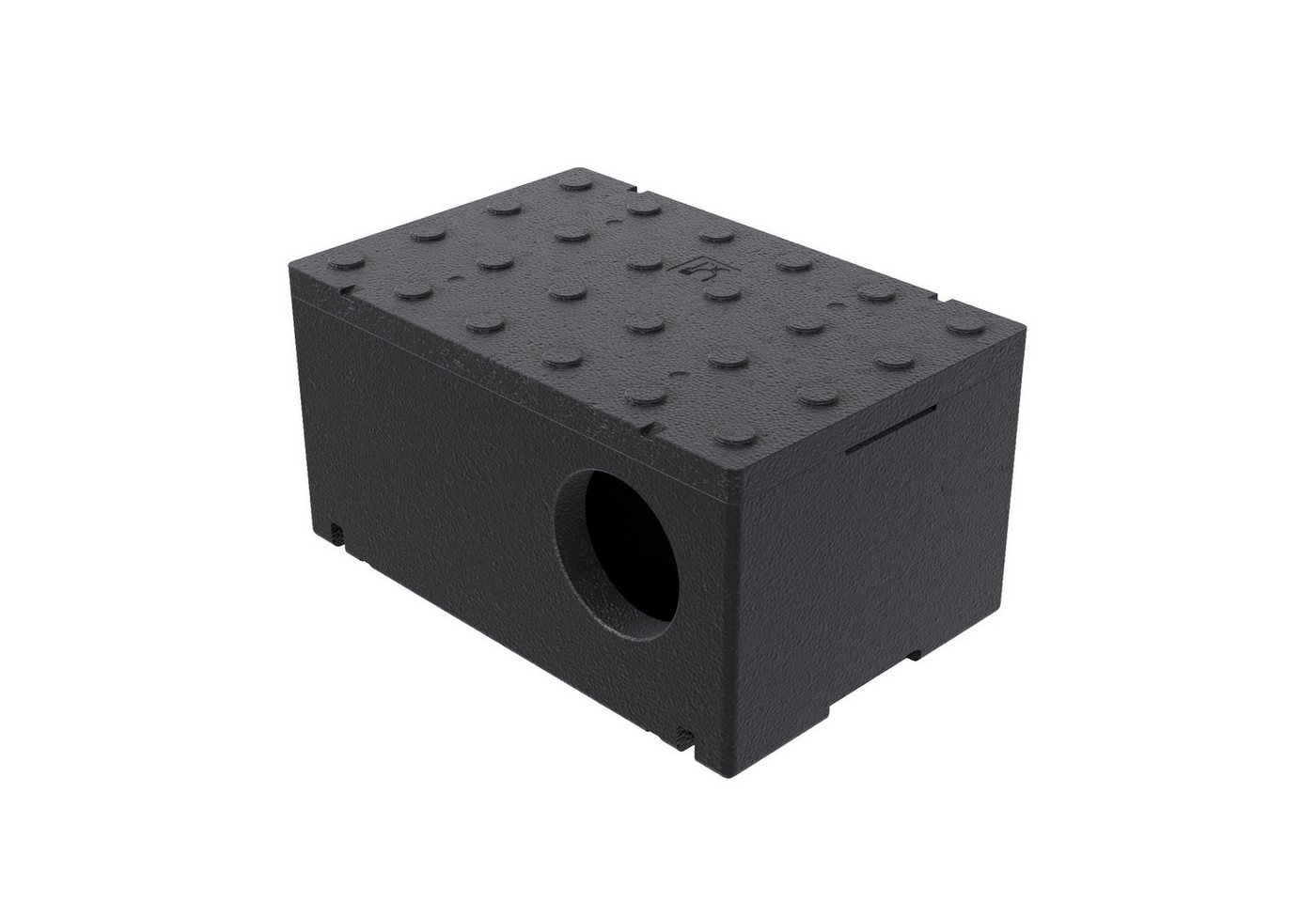 QLS Tierhaus aus Styropor 60x40 cm Schwarz, Wetterfestes Outdoor wasserabweisend isoliert