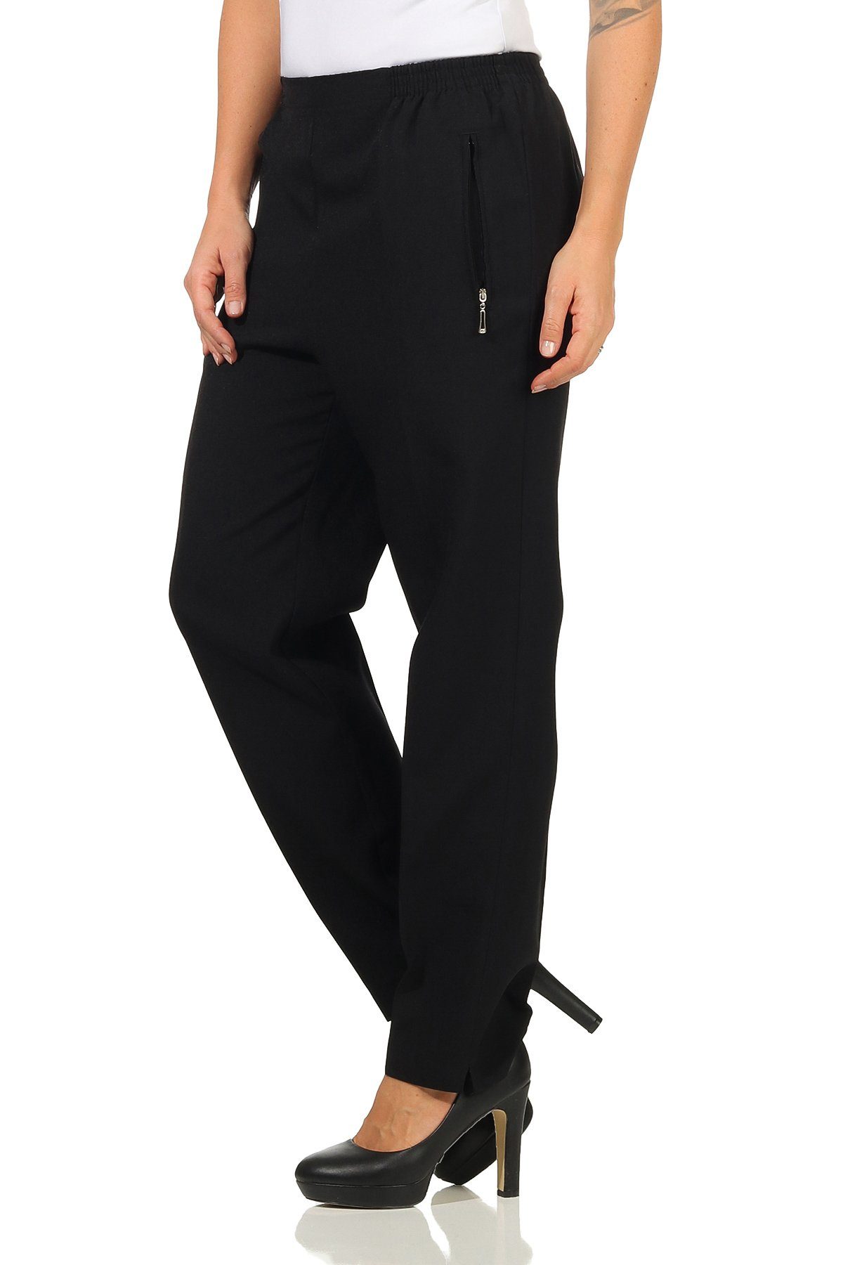 Schlupfhose Stoffhose Damen Anzug- oder Business Hose Kurzgröße