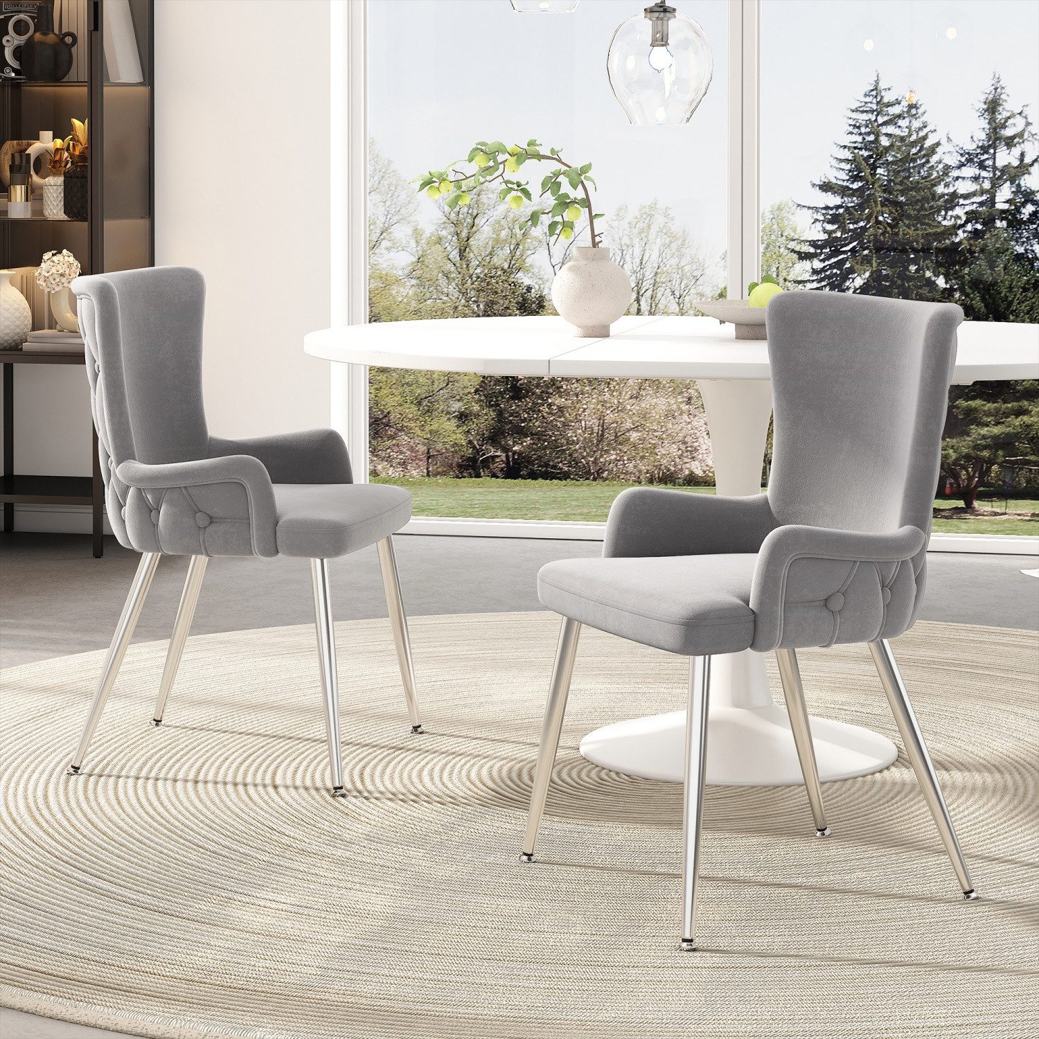 Fanttik Esszimmerstuhl 2er-Set, luxuriöser Wohnzimmer-Schlafzimmer-Loungese günstig online kaufen