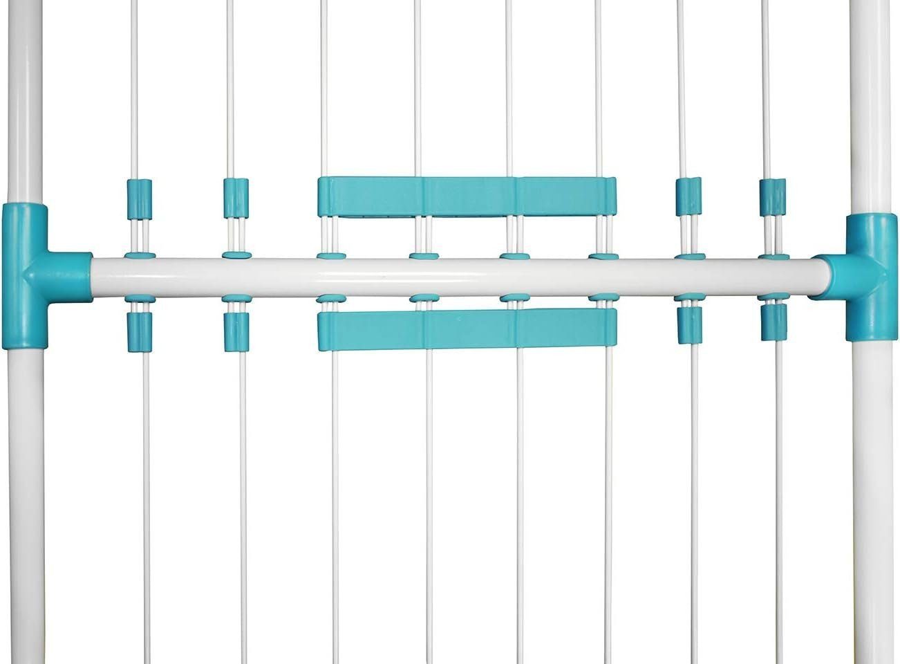 habeig Flügelwäschetrockner Wäscheständer Wäschetrockner ausziehbar 113x55cm Rollen grau, 20m Trockenfläche