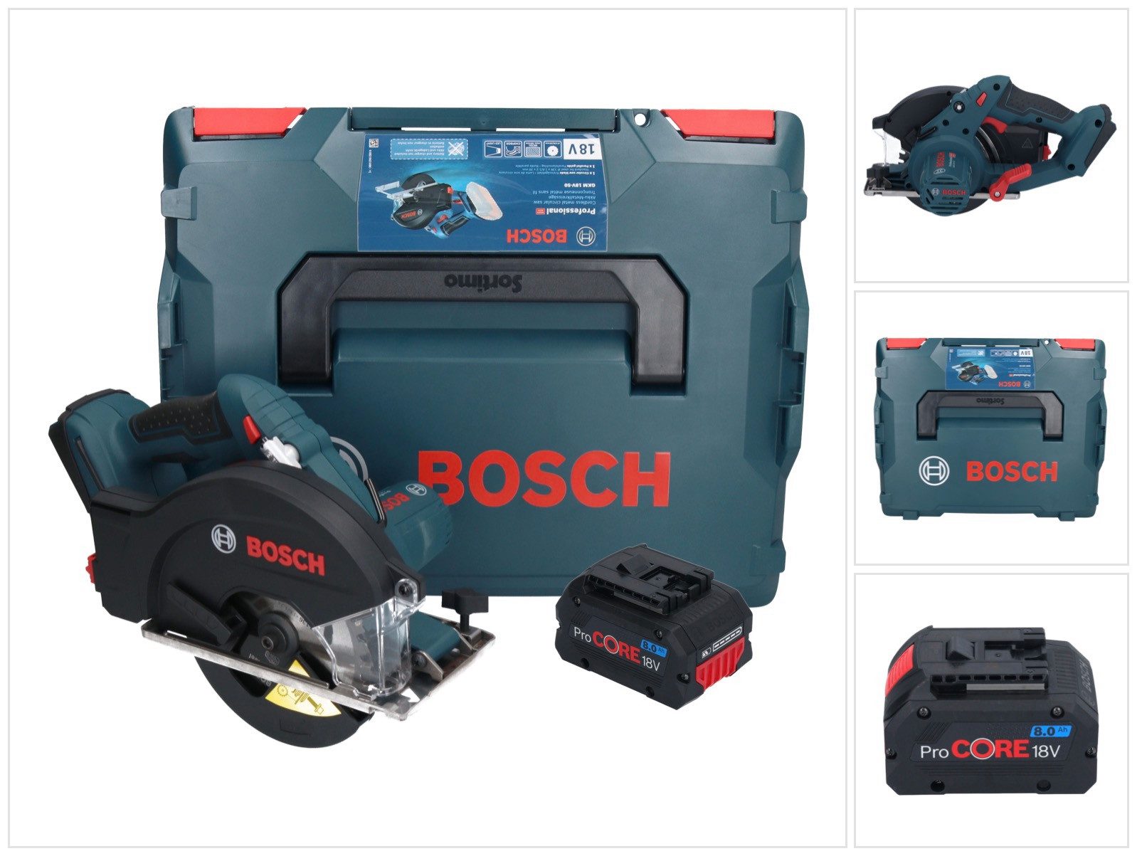 Bosch Professional Akku-Handkreissäge GKM 18V-50 Professional Akku Metall Handkreissäge 18 V 136 mm
