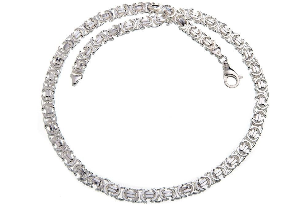 Silberkettenstore Silberkette Königskette, flach 9mm - 925 Silber, Länge wählbar von 40-100cm