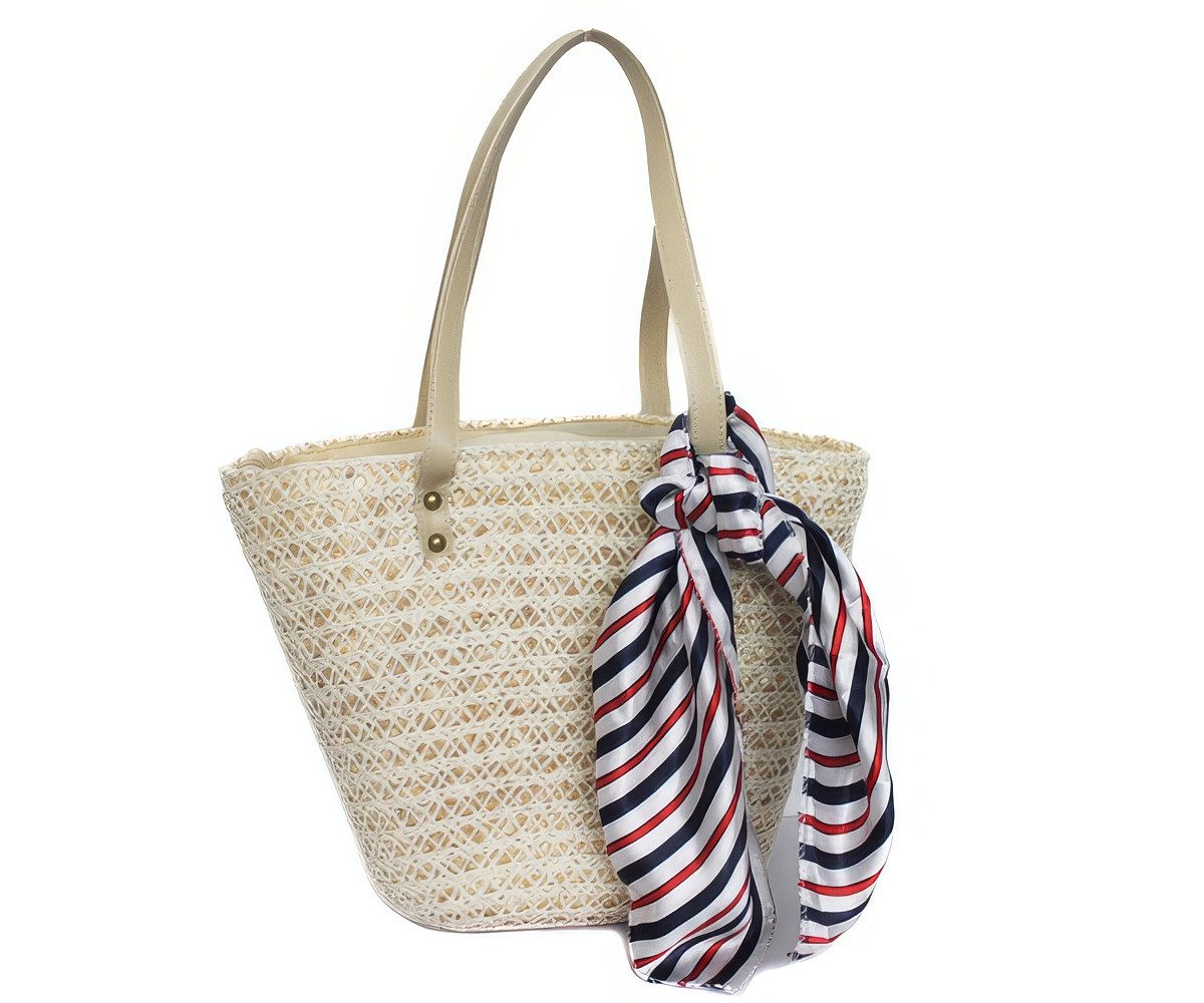 Shopper Strohtasche Schultertasche Strandtasche Einkaufstasche Tasche