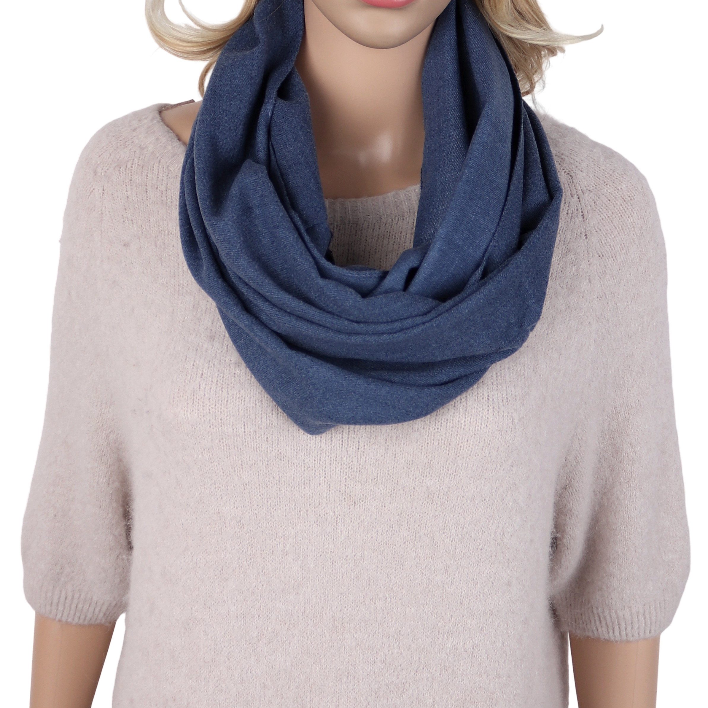 MIRROSI Loop Damen Loopschal, etwas dickerer Stoff, unifarben, (ca.160x40cm, zweimal um den Hals wickelbar, Neue Kollektion Herbst/Winter 2026), superweicher Winterschal, dicker Schlauchschal