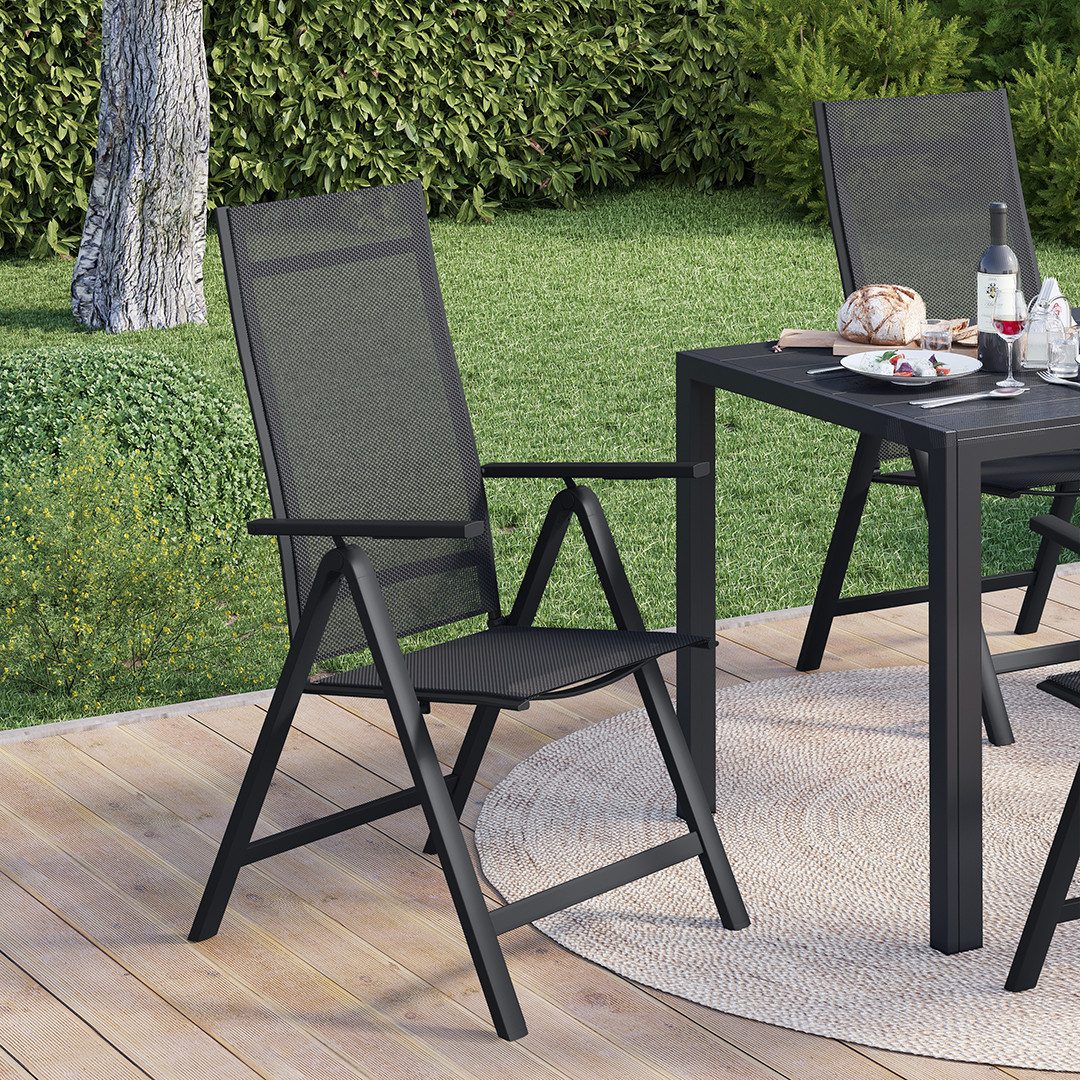 STEELSØN Gartenstuhl Alaris (2 St), 6-fach verstellbare Lehne, Aluminium St günstig online kaufen