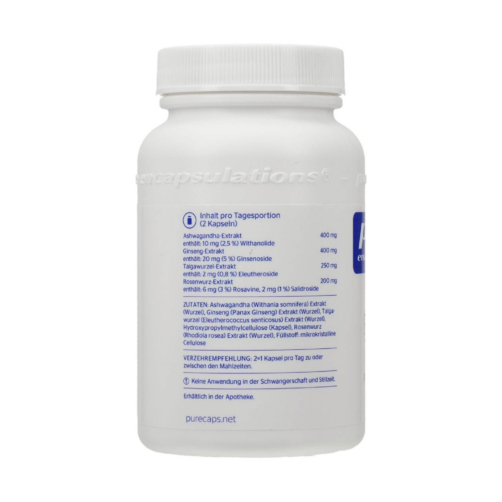 pro medico GmbH PURE ENCAPSULATIONS Energy Xtra Kapseln Kapsel