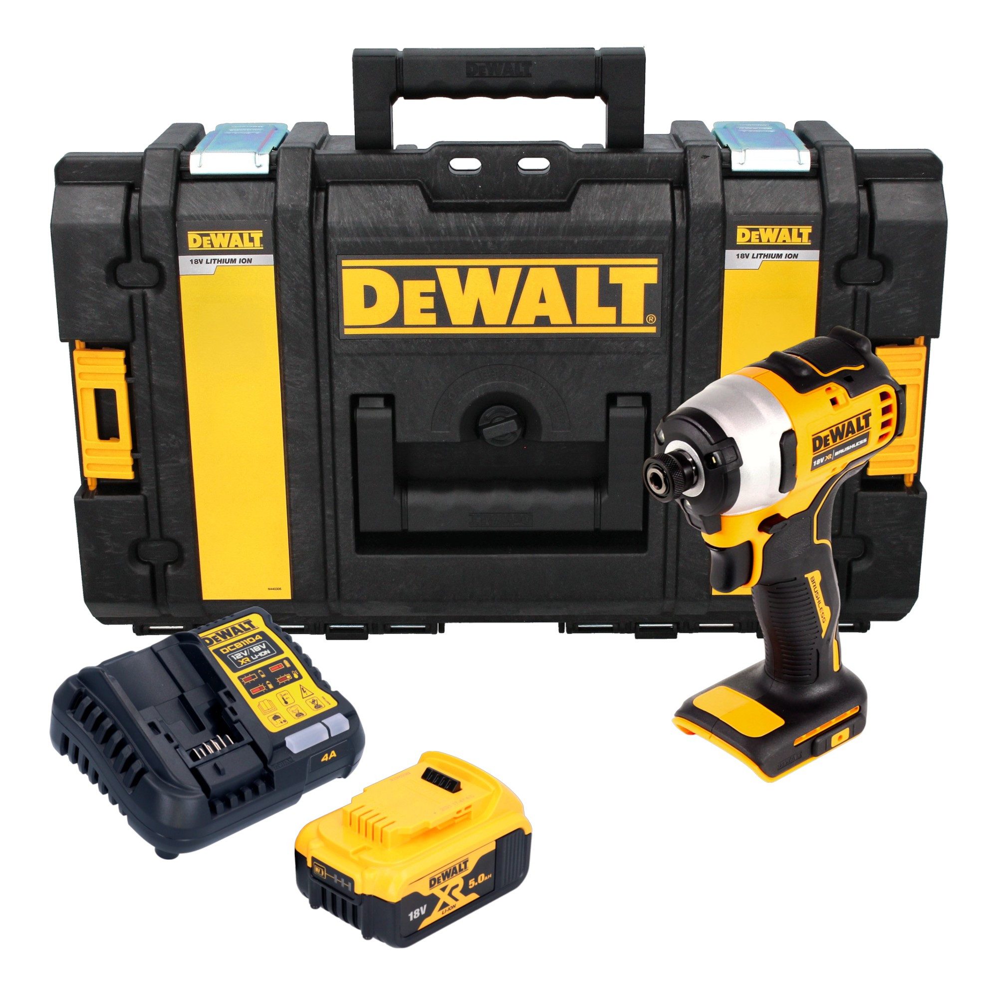 DeWalt Akku-Schlagschrauber DCF 809 P1 18 V 1/4" Brushless + 1x Akku 5,0 Ah + Ladegerät