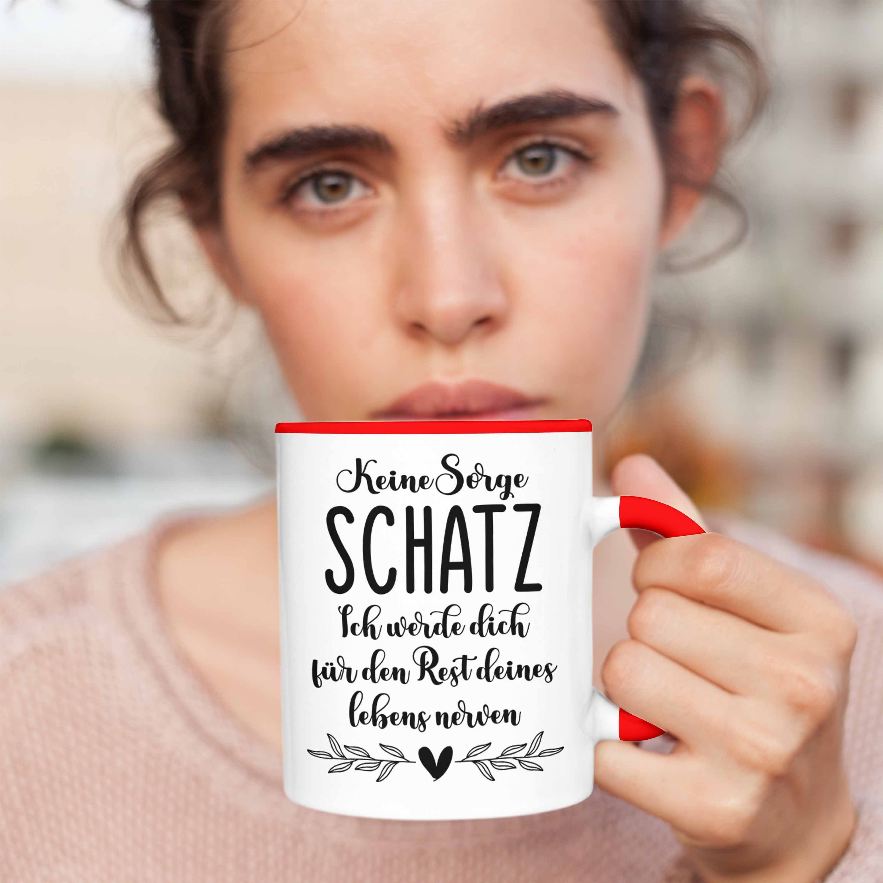 Ich - Tasse Valentinstagsgeschenk Trendation Rot Geschenk Liebe Liebe Tasse Freundin Partner Valentinstag Trendation Schatz für Dich