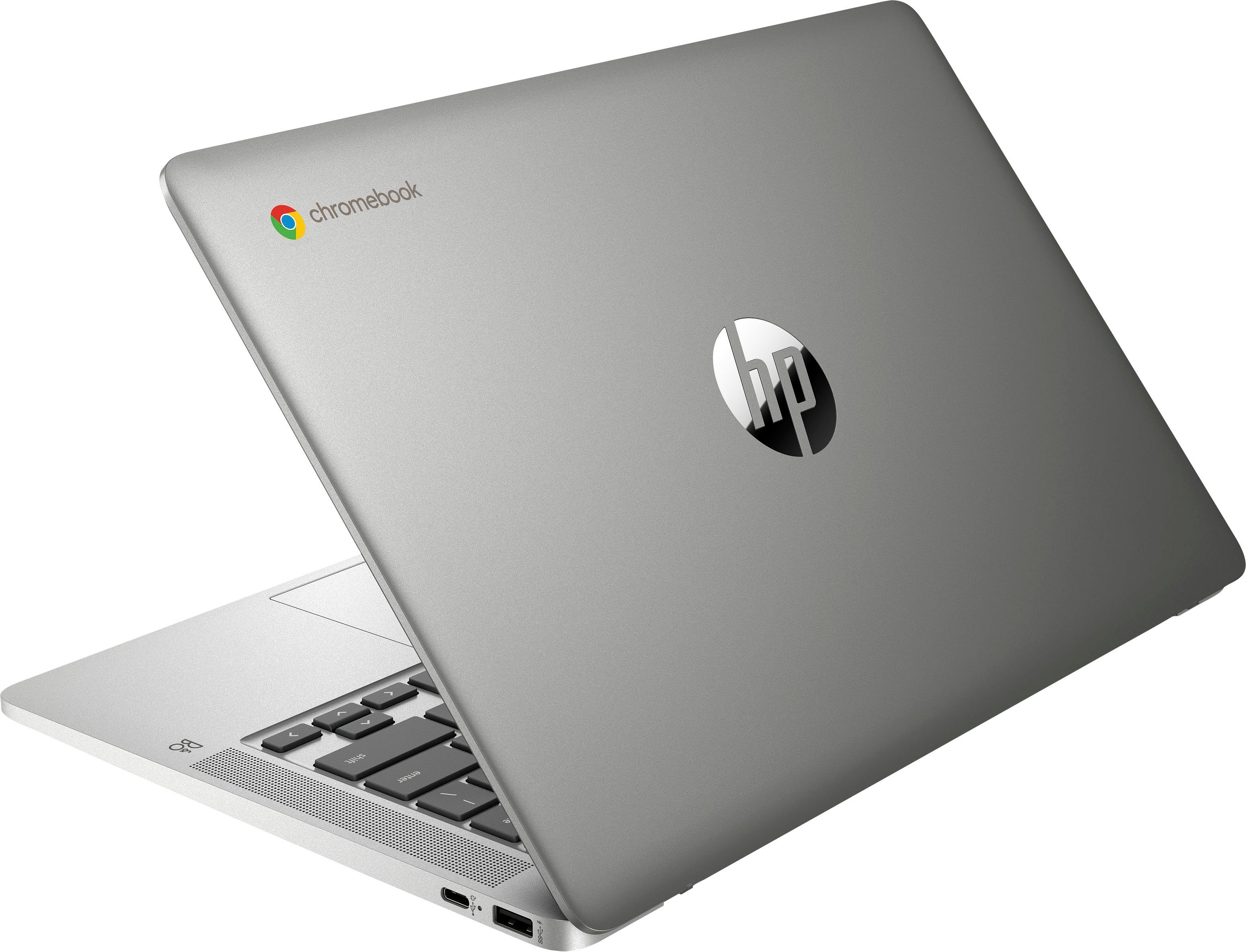HP (35,6 UHD Intel cm/14 Graphics N5030, Pentium 605) 14a-ca0218ng Chromebook Zoll, Silber
