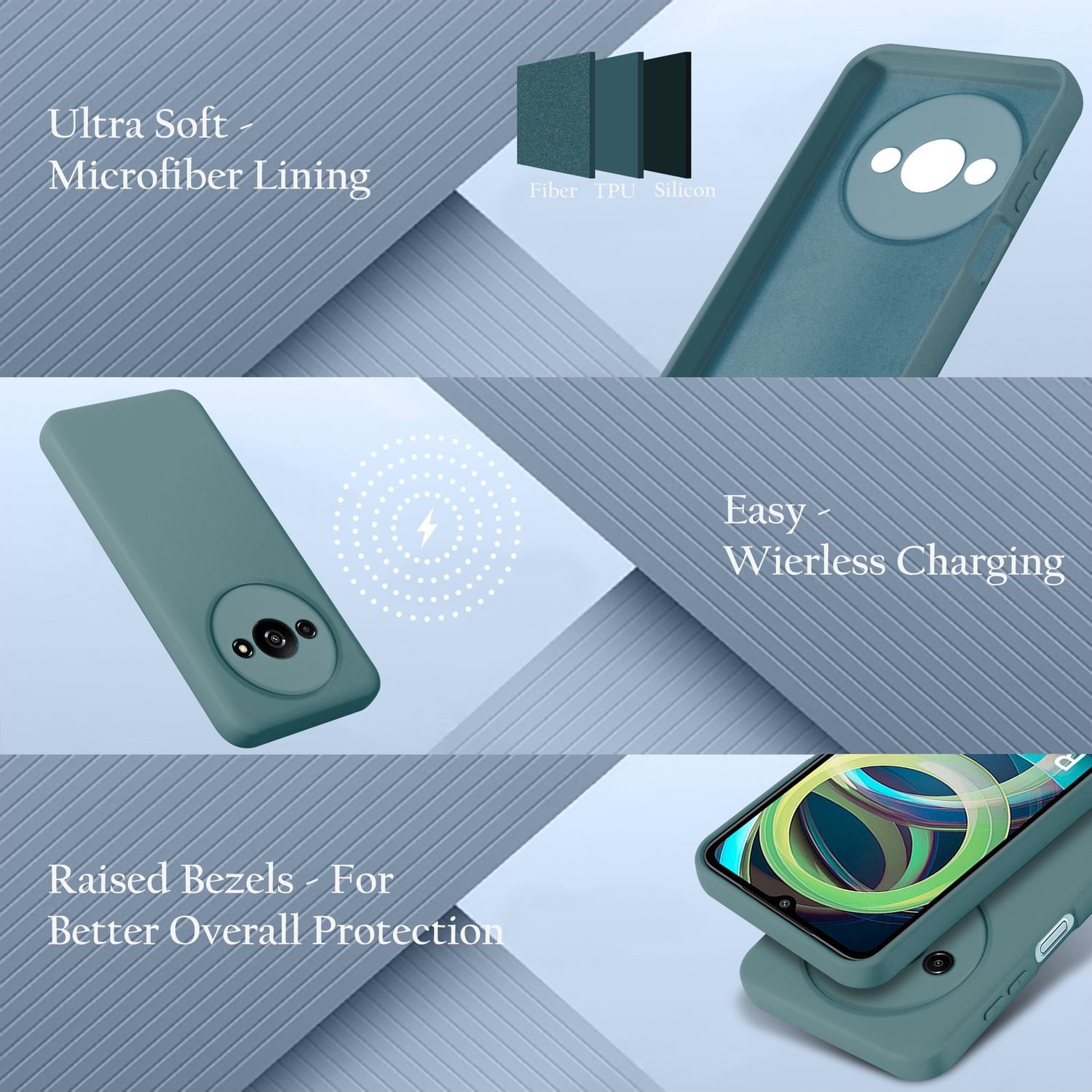 Cadorabo Handyhülle für Xiaomi RedMi A3 / A3X Hülle Xiaomi RedMi A3 / A3X, Flexible Hülle TPU Silikon Schutzhülle Back Cover Case