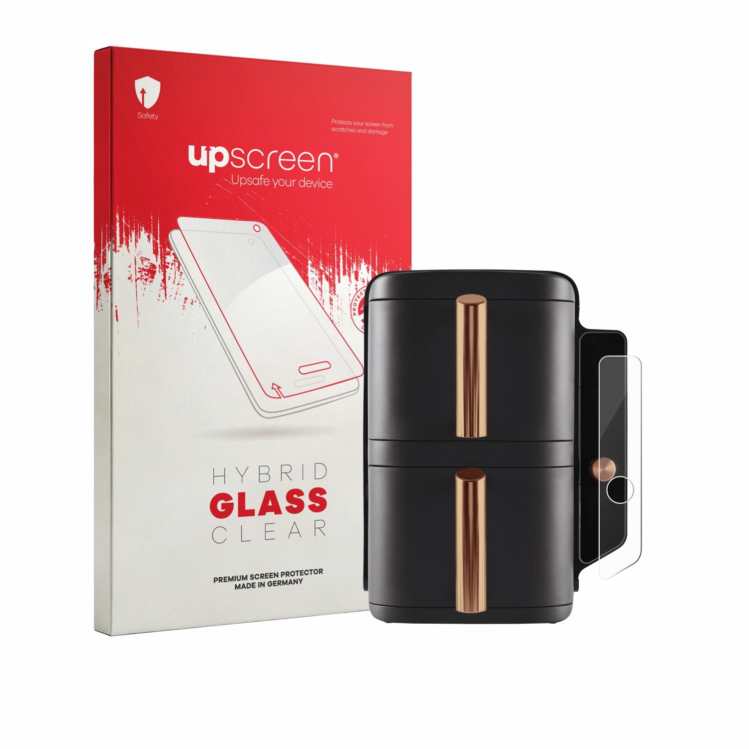 upscreen Displayschutzglas Folie für Ninja Double Stack XL sl400eu, Schutzfolie Glas Panzer Display Schutz klar