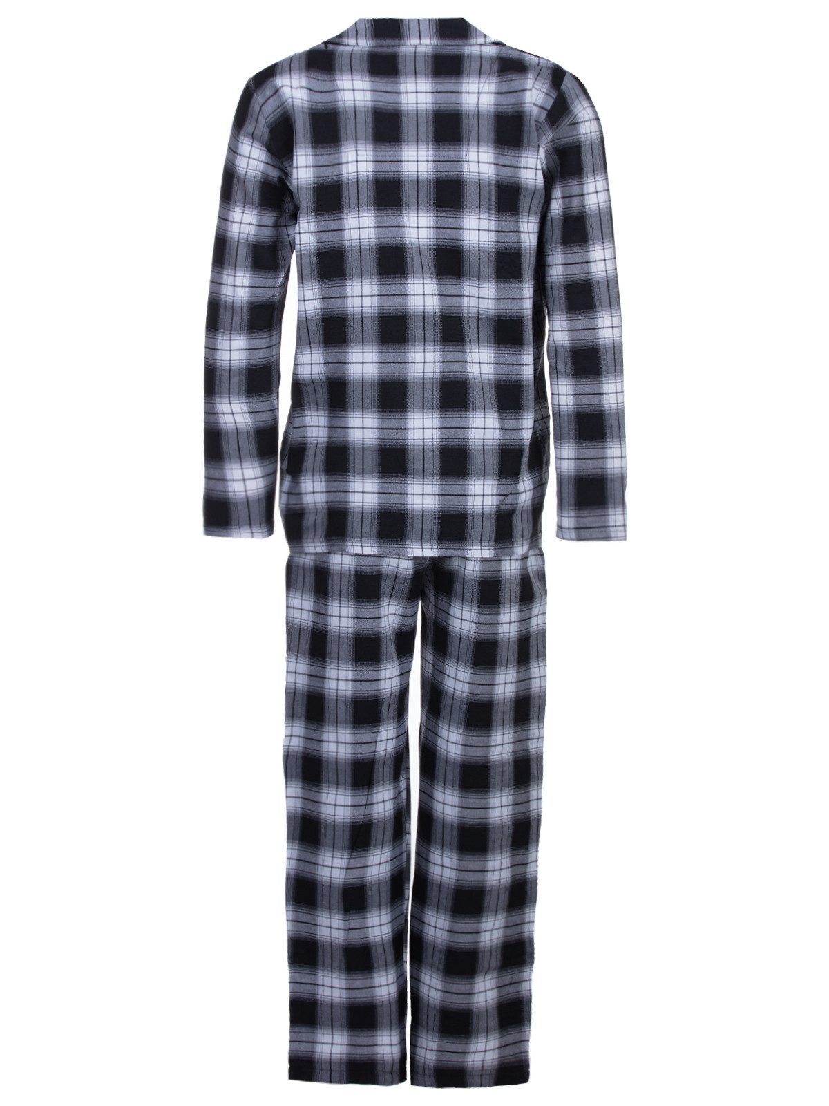 Henry Terre Schlafanzug Pyjama Set Langarm - kariert