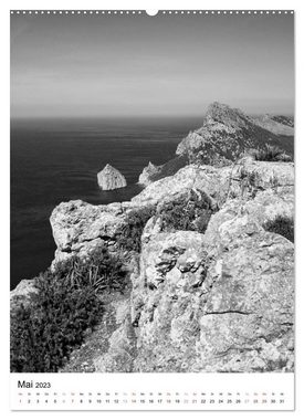 CALVENDO Wandkalender Mallorca Impressionen in schwarz-weiß (Premium, hochwertiger DIN A2 Wandkalender 2023, Kunstdruck in Hochglanz)