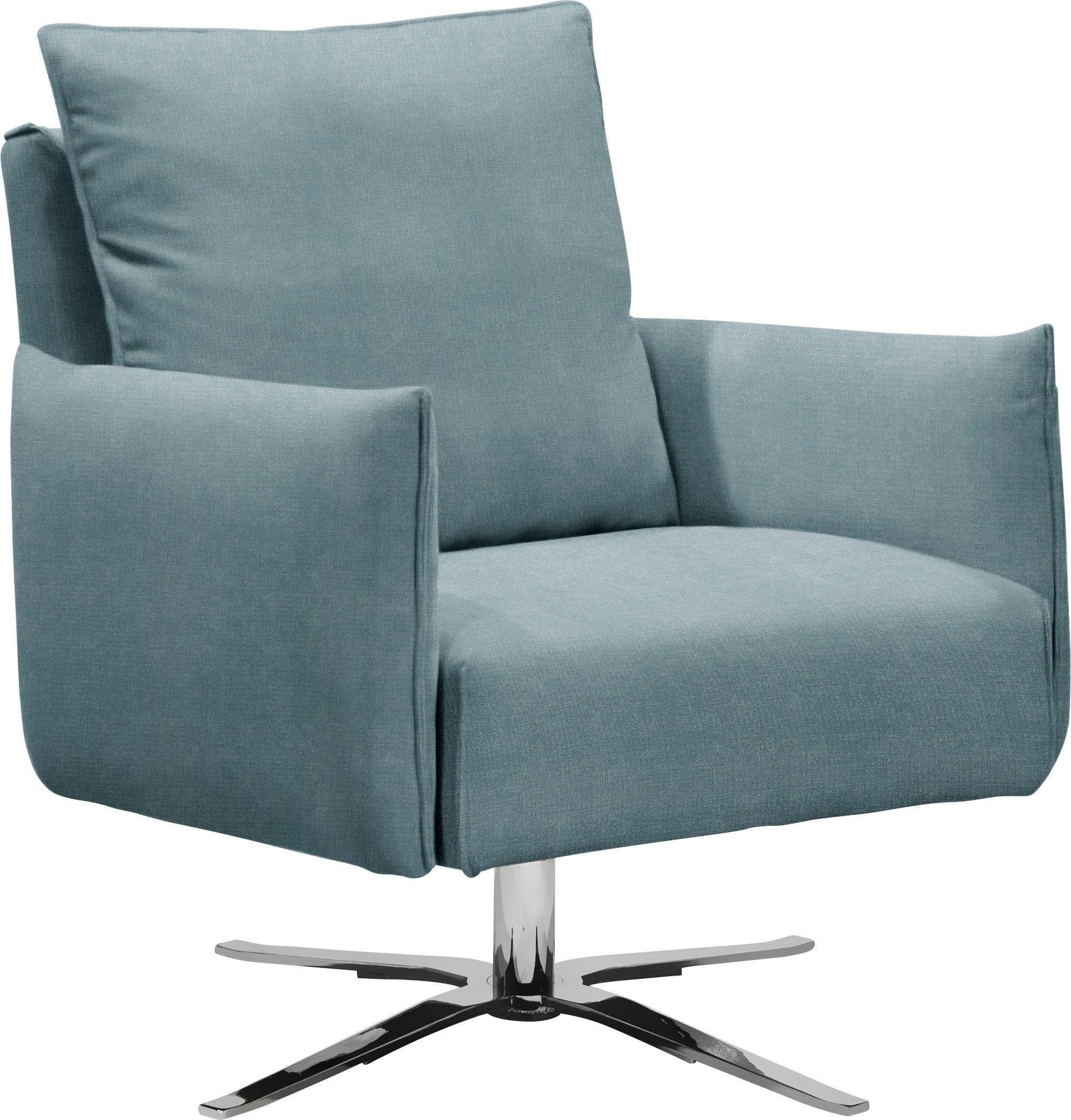 SCHÖNER WOHNEN-Kollektion Sessel Lineo Drehsessel mit schmalen Armlehnen, bequem und elegant, Clubsessel, 360° drehbar
