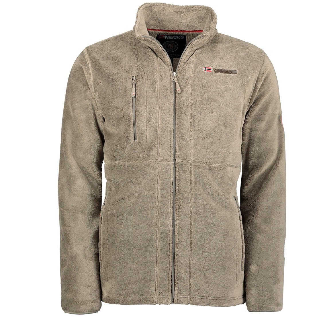 Geographical Norway Fleecejacke Geographical Norway Herren Fleecejacke G-Hunter Herren, flauschig und warm, auch in großen Größen erhältlich, Fleece Taupe