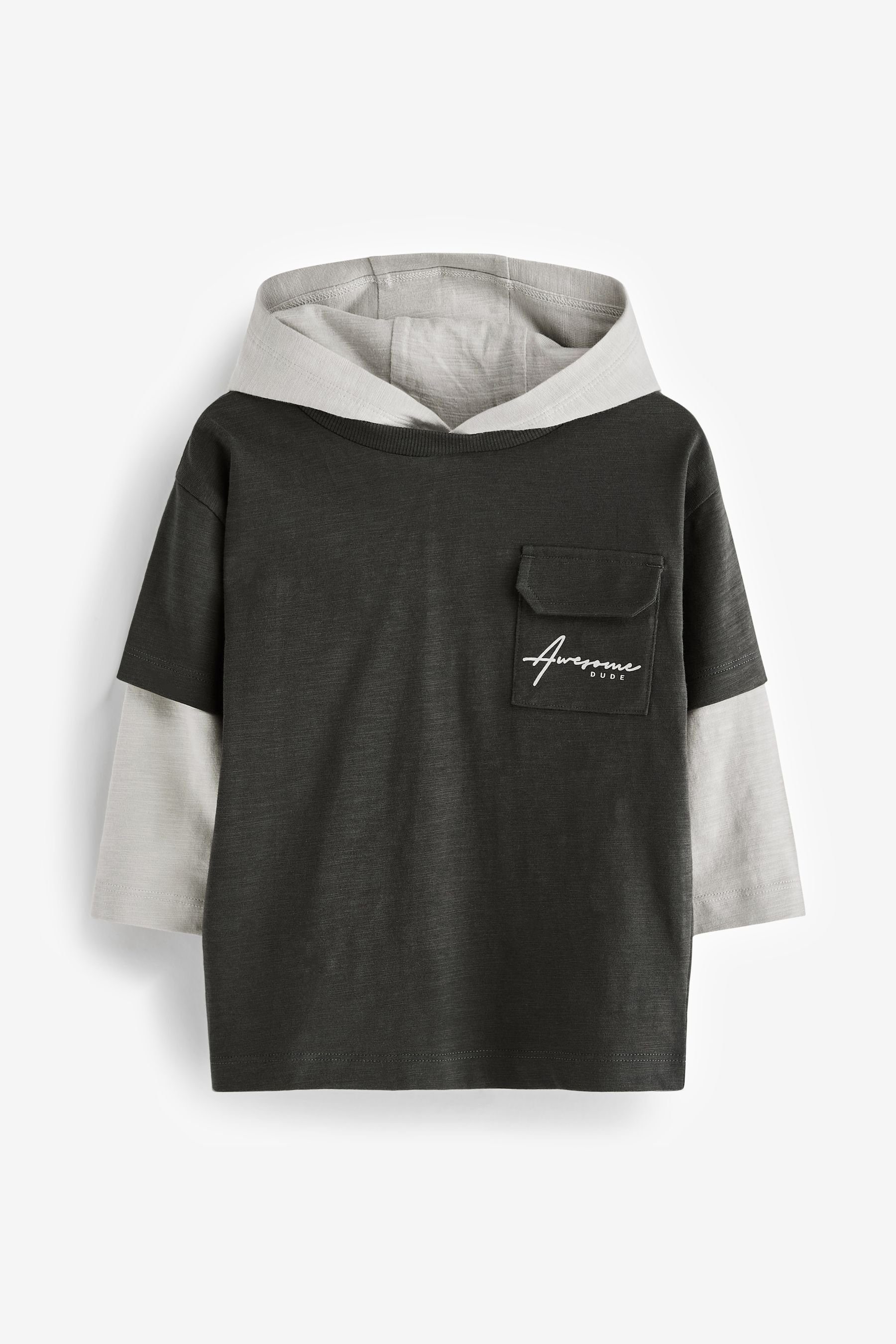 Skater-Kapuzensweatshirt Next Kapuzenshirt aus (1-tlg) Langärmeliges Jersey