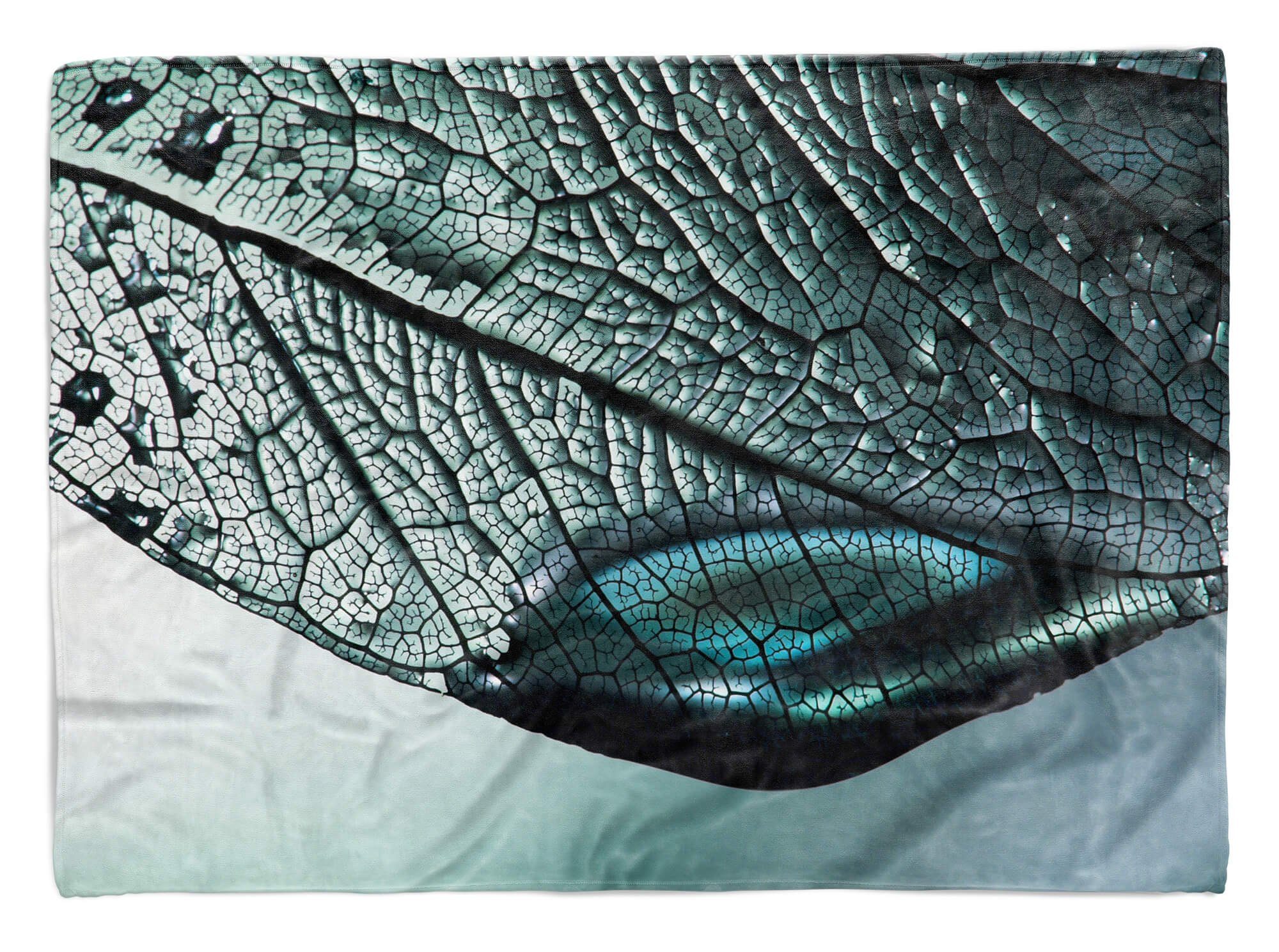 Sinus Art Handtücher Handtuch Strandhandtuch Saunatuch Kuscheldecke mit Fotomotiv Insektenflügel Mak, Baumwolle-Polyester-Mix (1-St), Handtuch
