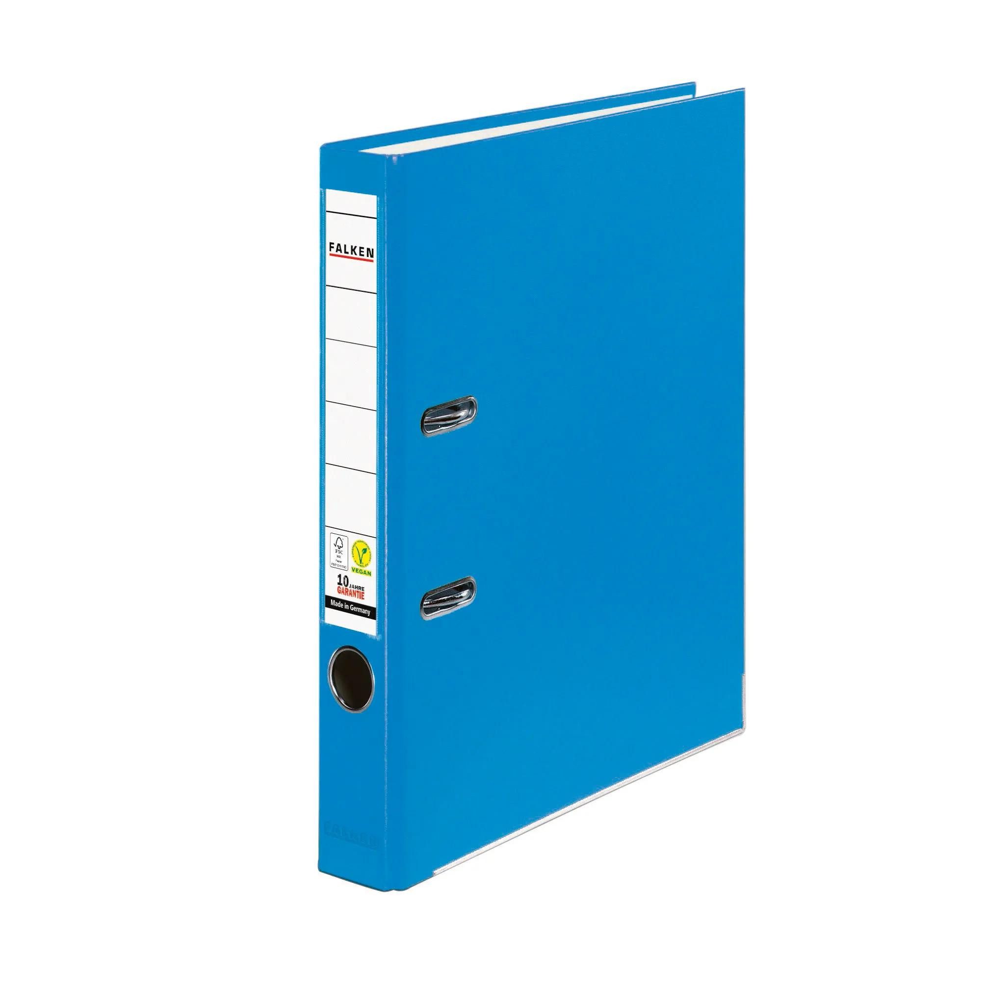 Falken Aktenordner 25x PP-Color-Ordner A4 Rücken 50mm mit Einsteckschild Aqua 11286762F