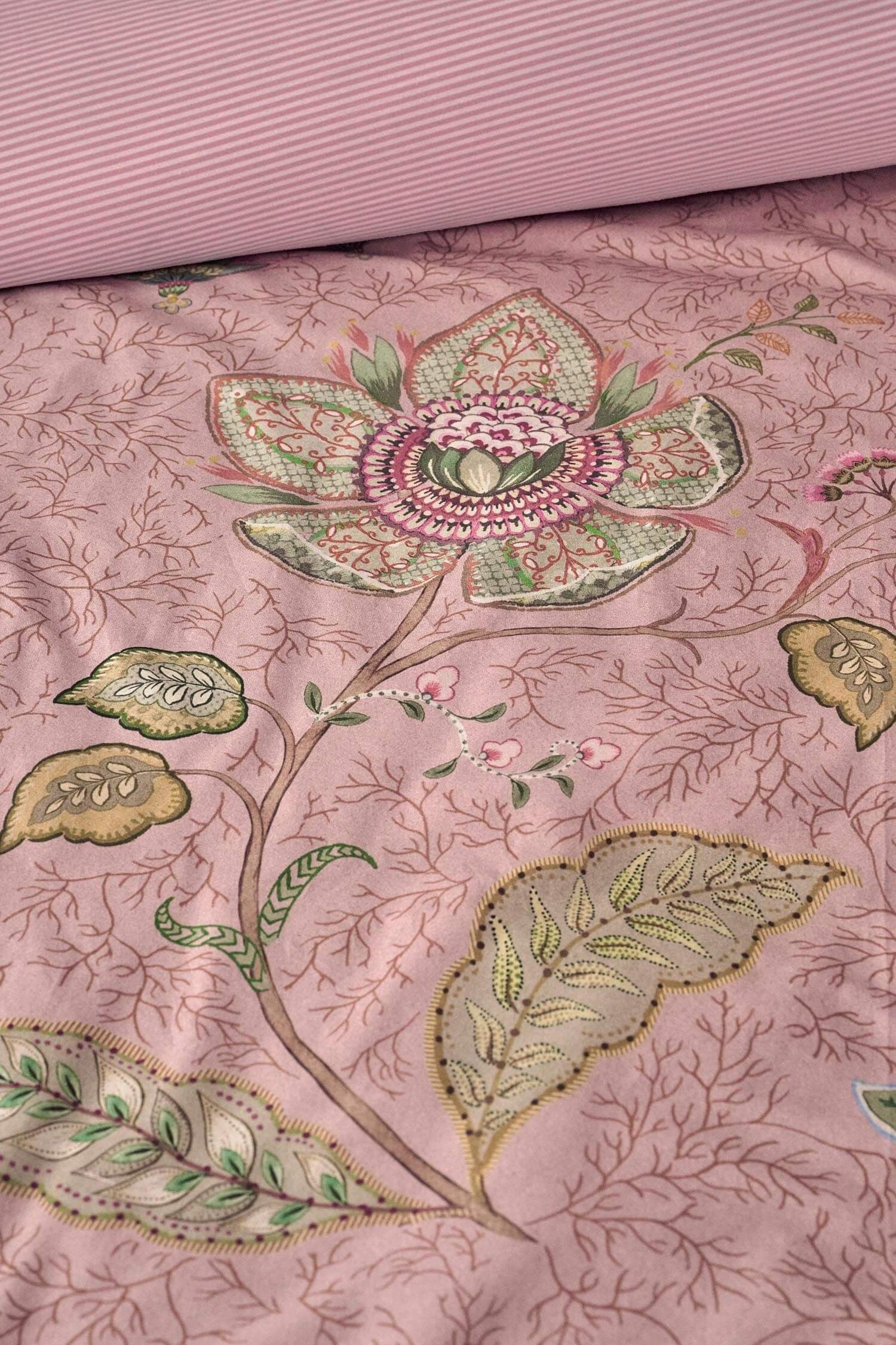 PiP Studio Bettwäsche PIP Studio Perkal Bettwäsche 135x200 Mumbai Morning Pink Wende Ranken, Perkal, 2 teilig, fein gewebter 100% Baumwollperkal – Bild 5 von 5