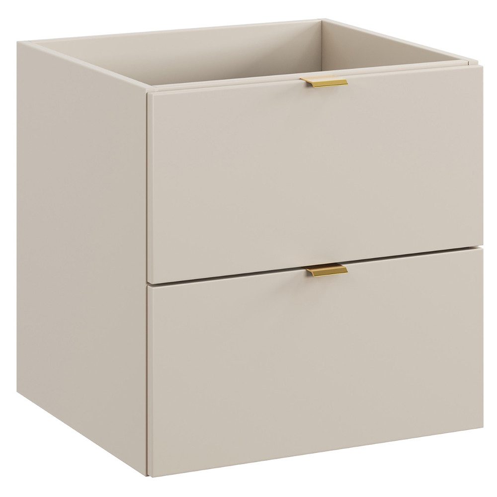 Lomadox Waschbeckenschrank DURANGO-56 in kaschmir, 50 cm breit, 2 Schubladen