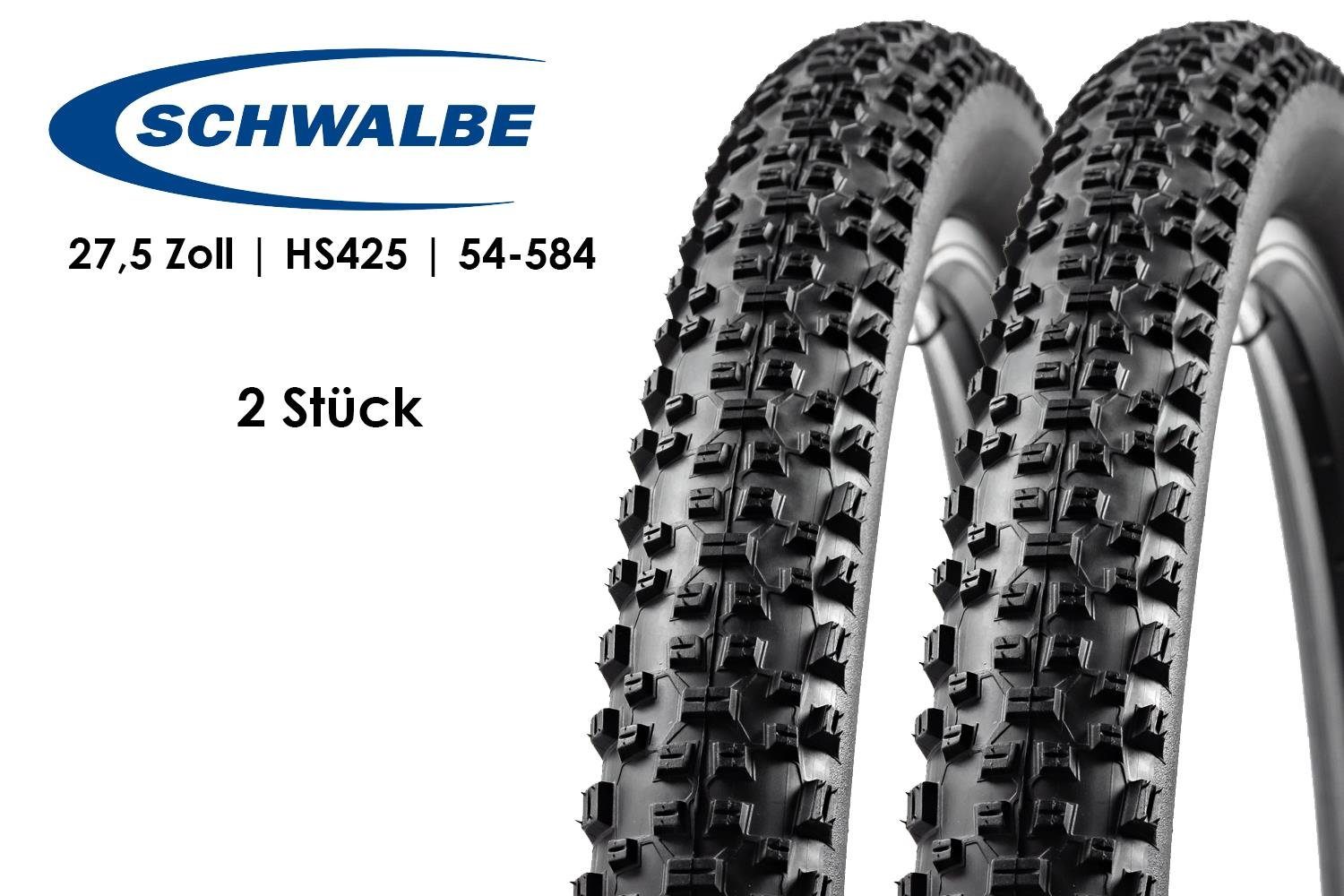 Schwalbe Fahrradreifen 2 Stück Fahrrad 27.5x2.1 SCHWALBE Racing Ralph Fahrrad Reifen Performa