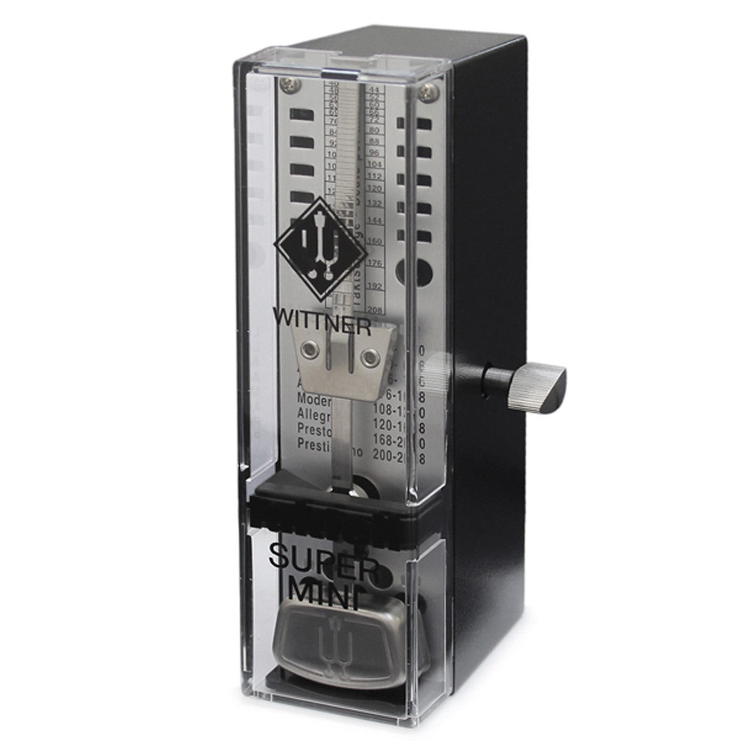 Wittner Metronom Wittner Metronom Super-Mini Taktell Schwarz, Mechanisch aufziehbar